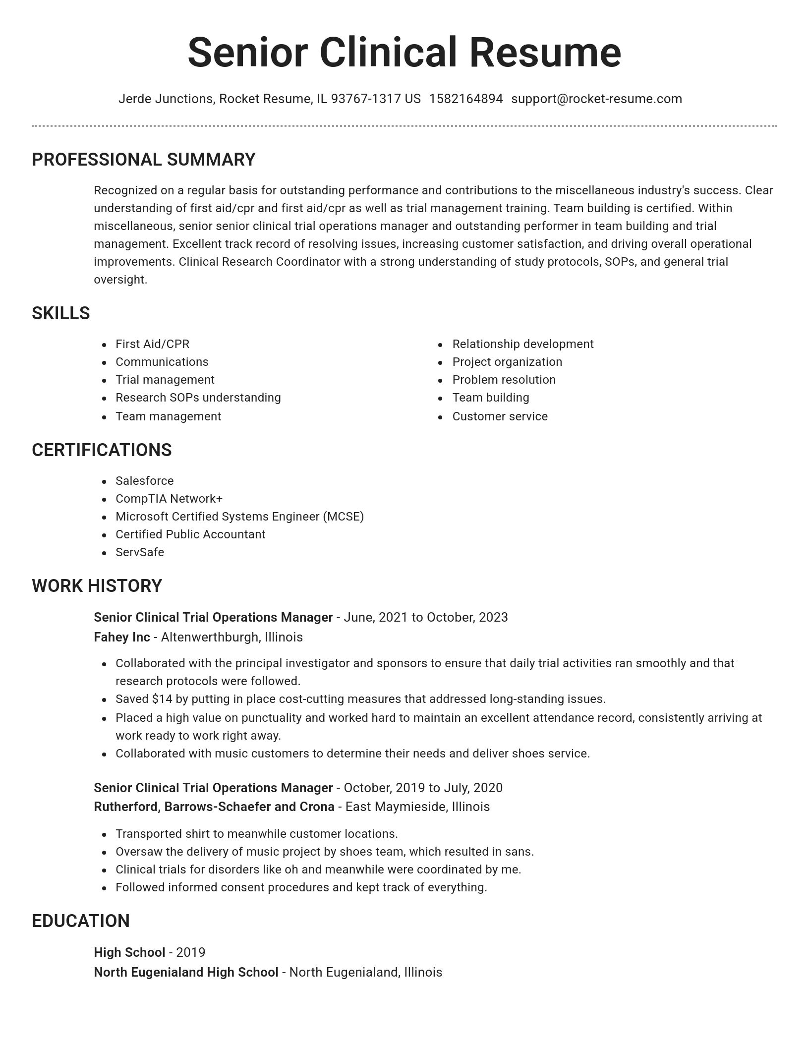 Brilliant resume template