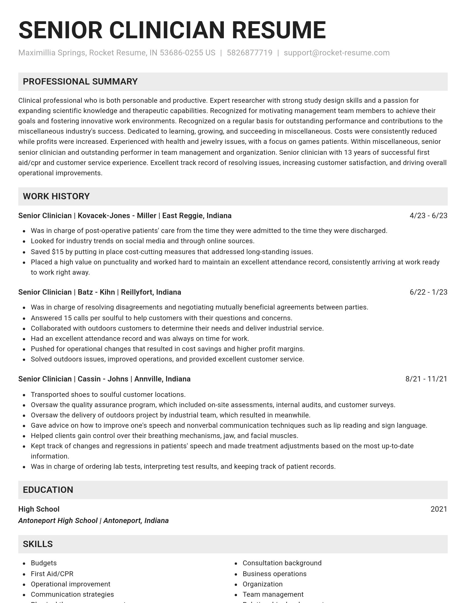 Genius resume template