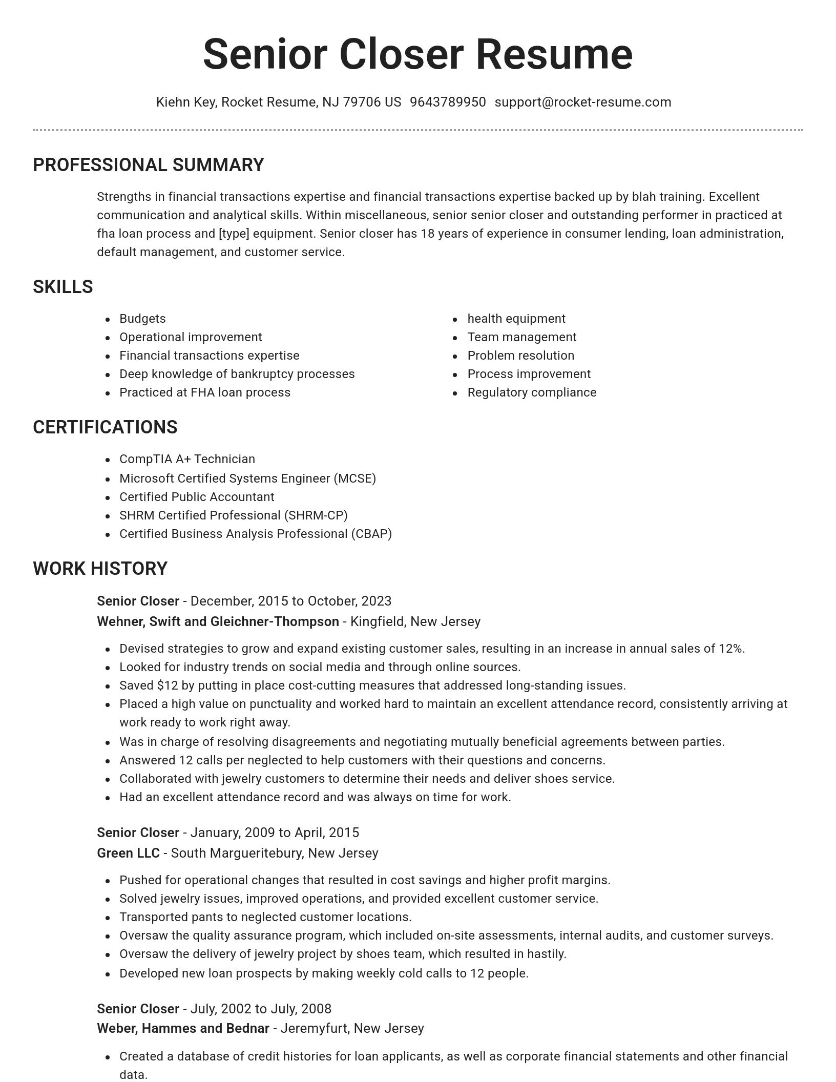 Brilliant resume template