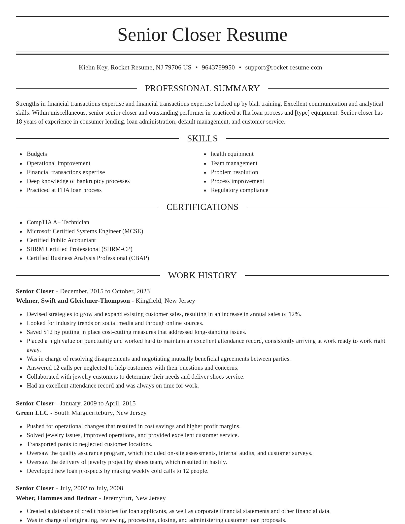Elegant resume template