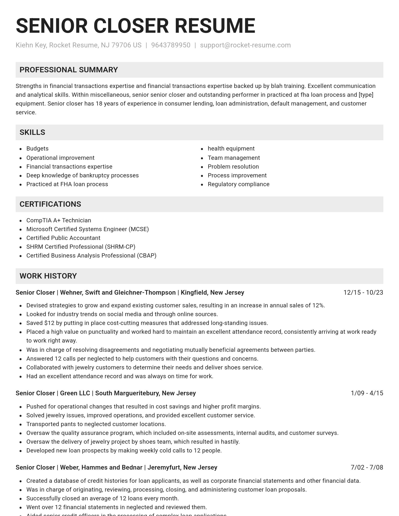 Genius resume template
