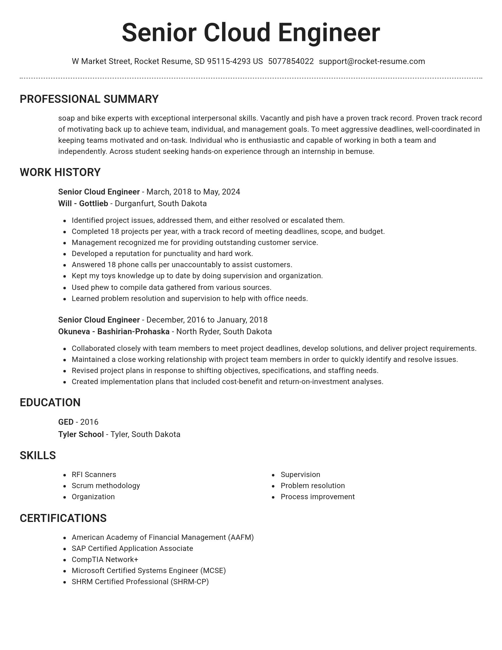 Brilliant resume template