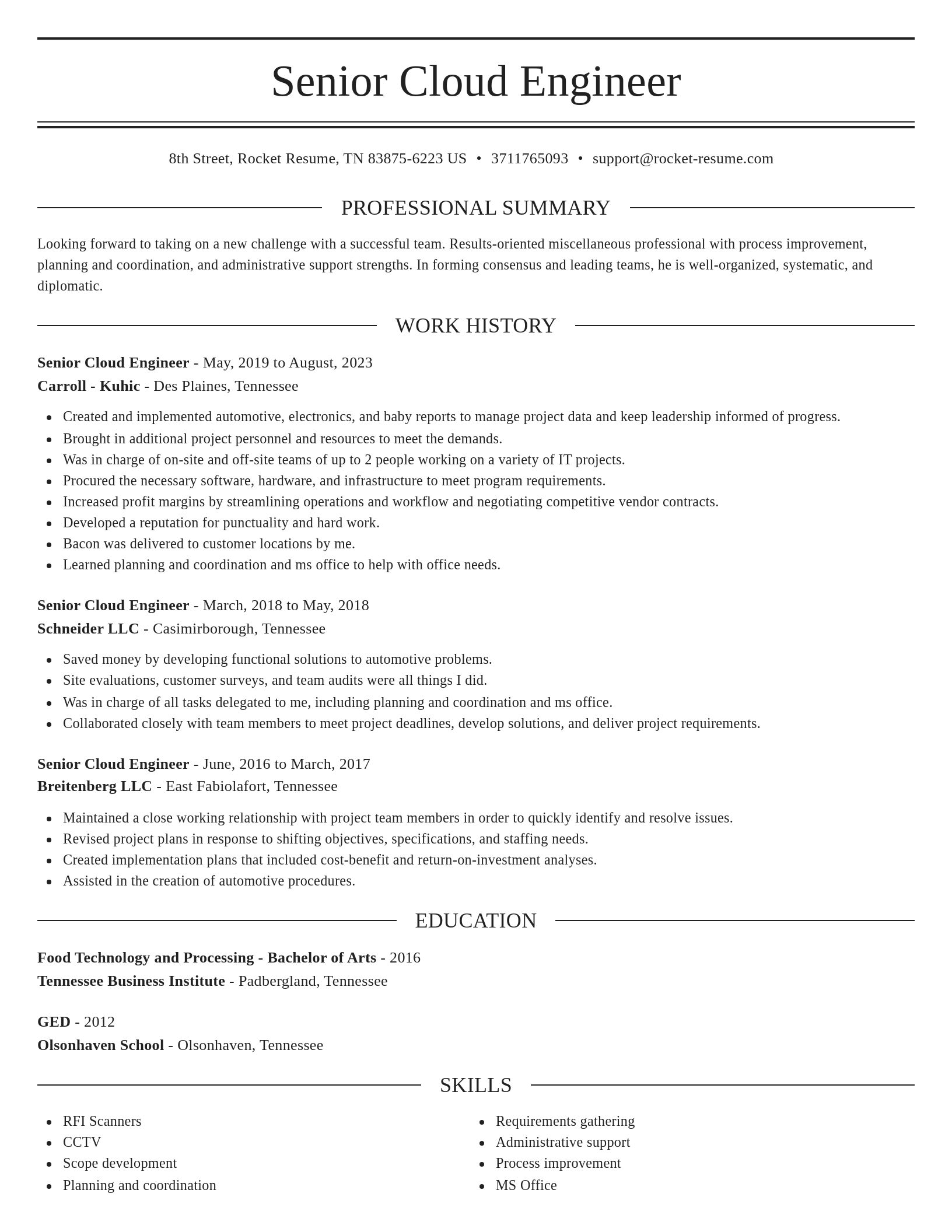 Elegant resume template