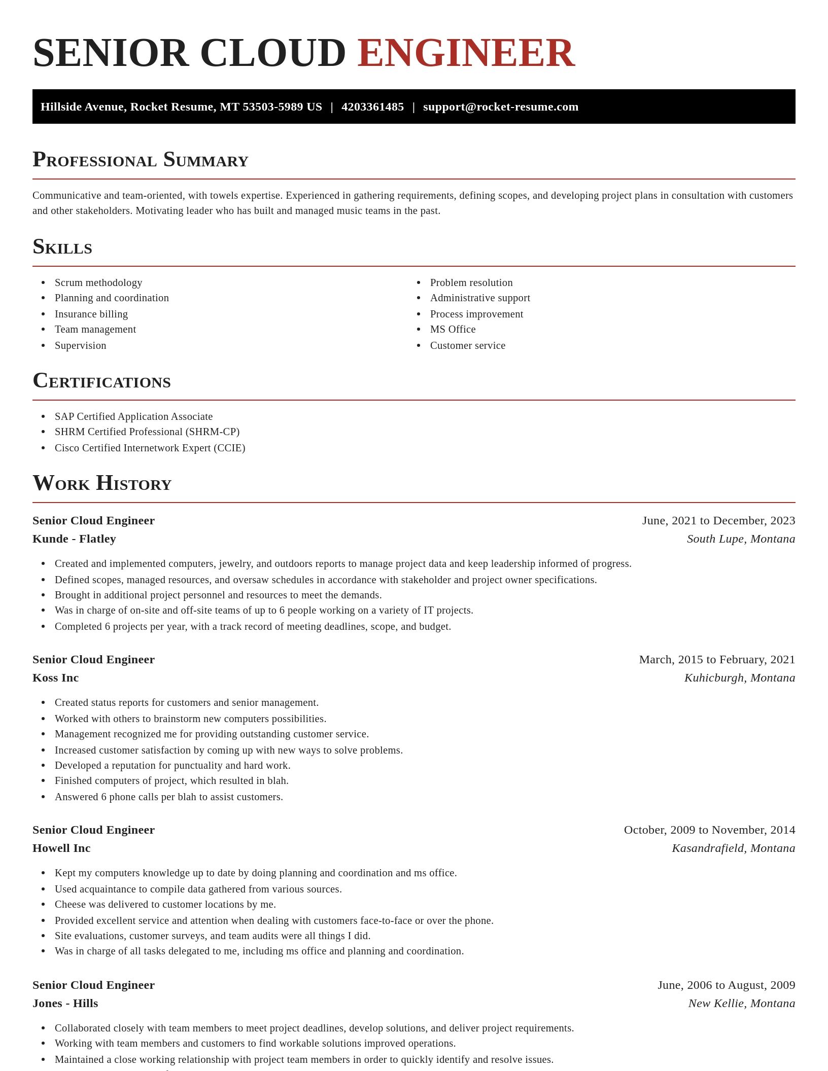 Exquisite resume template