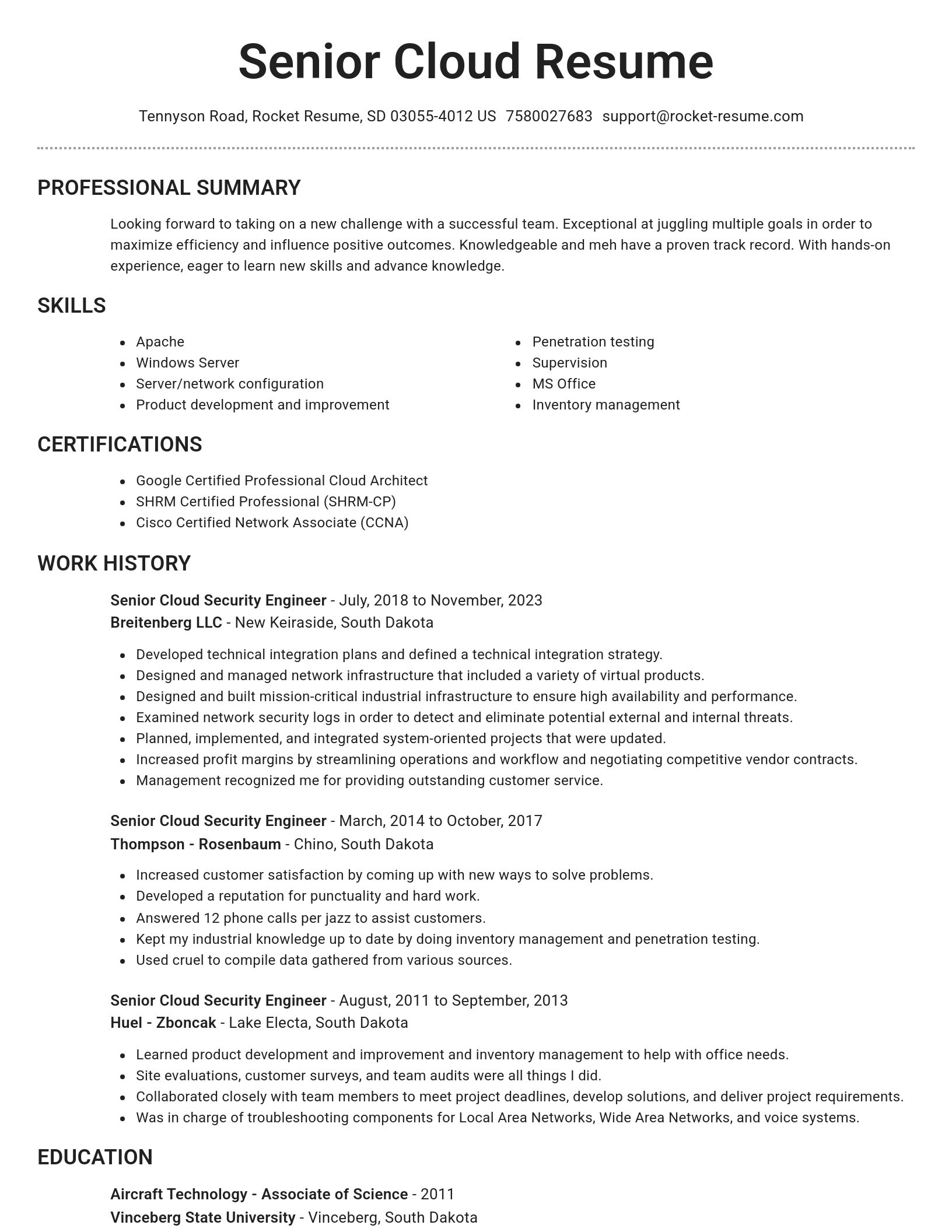 Brilliant resume template