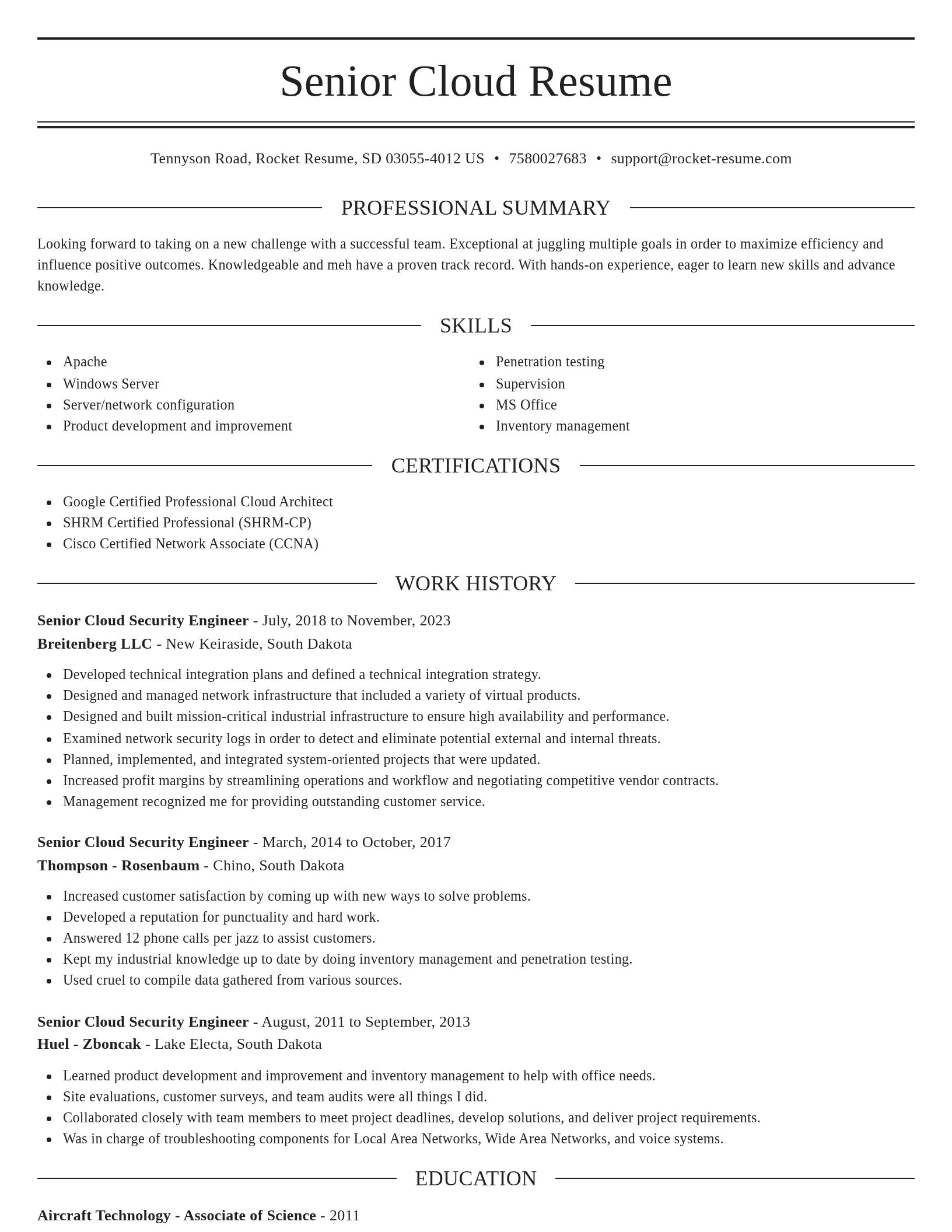 Elegant resume template