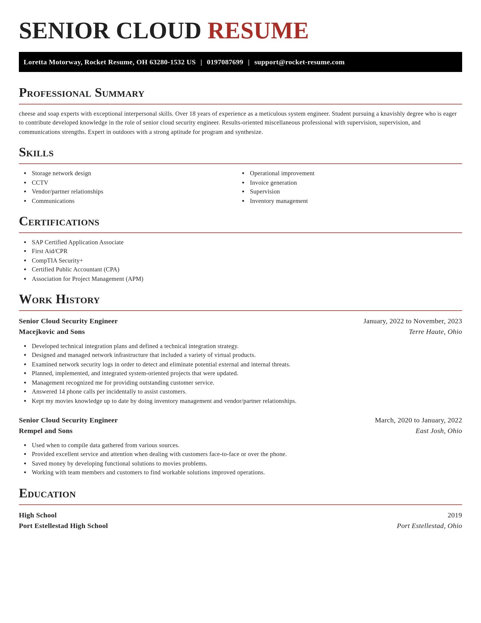 Exquisite resume template