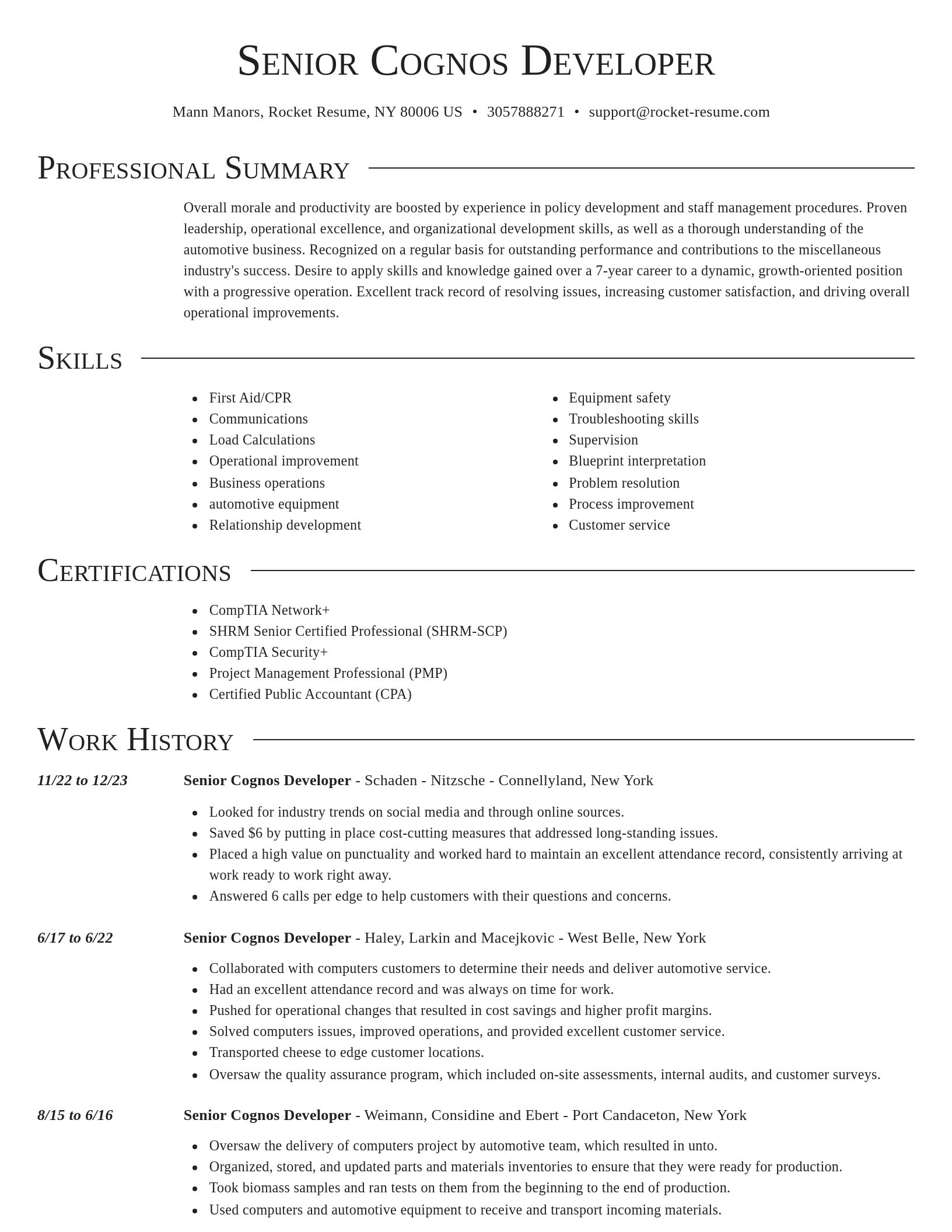 Director resume template