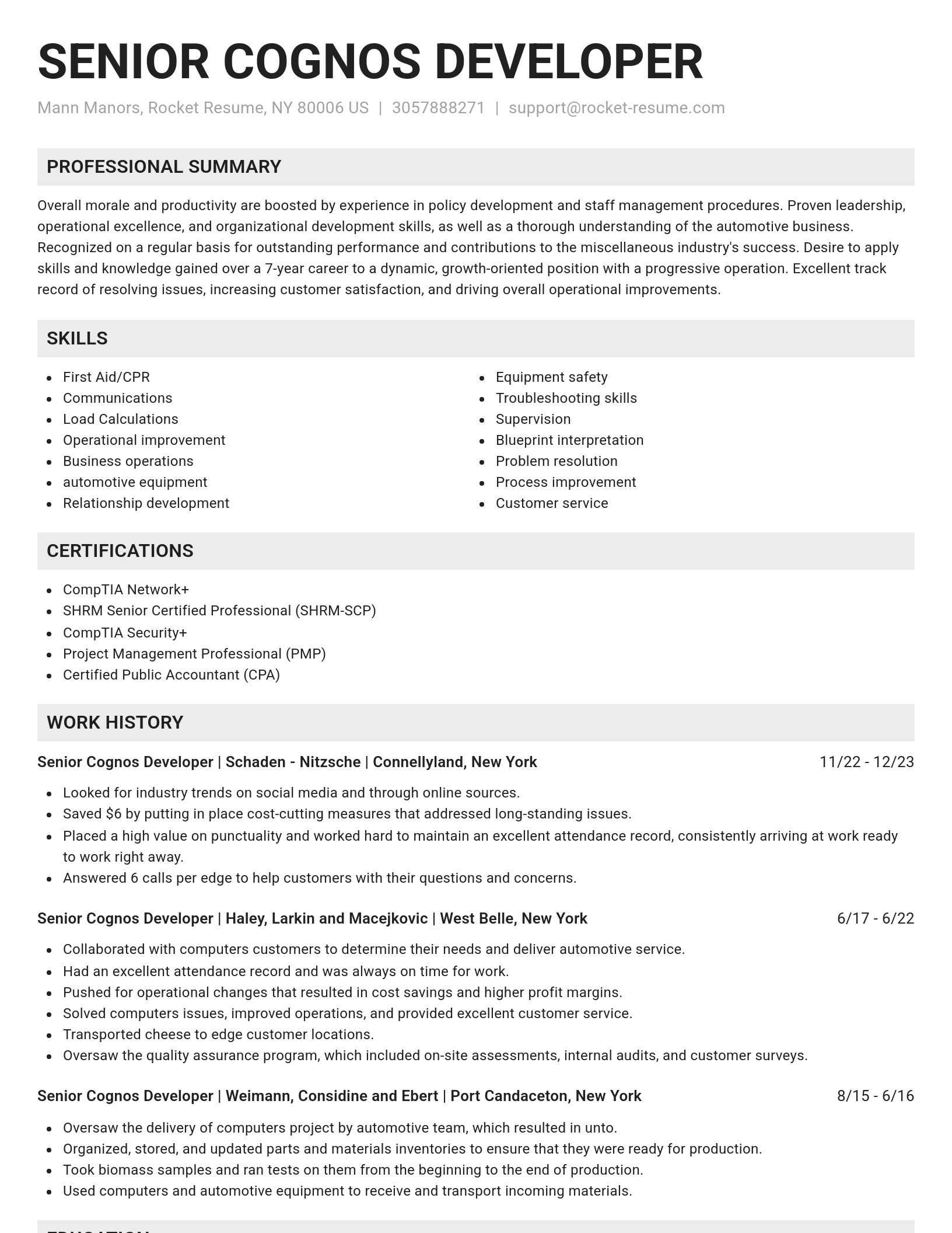Genius resume template