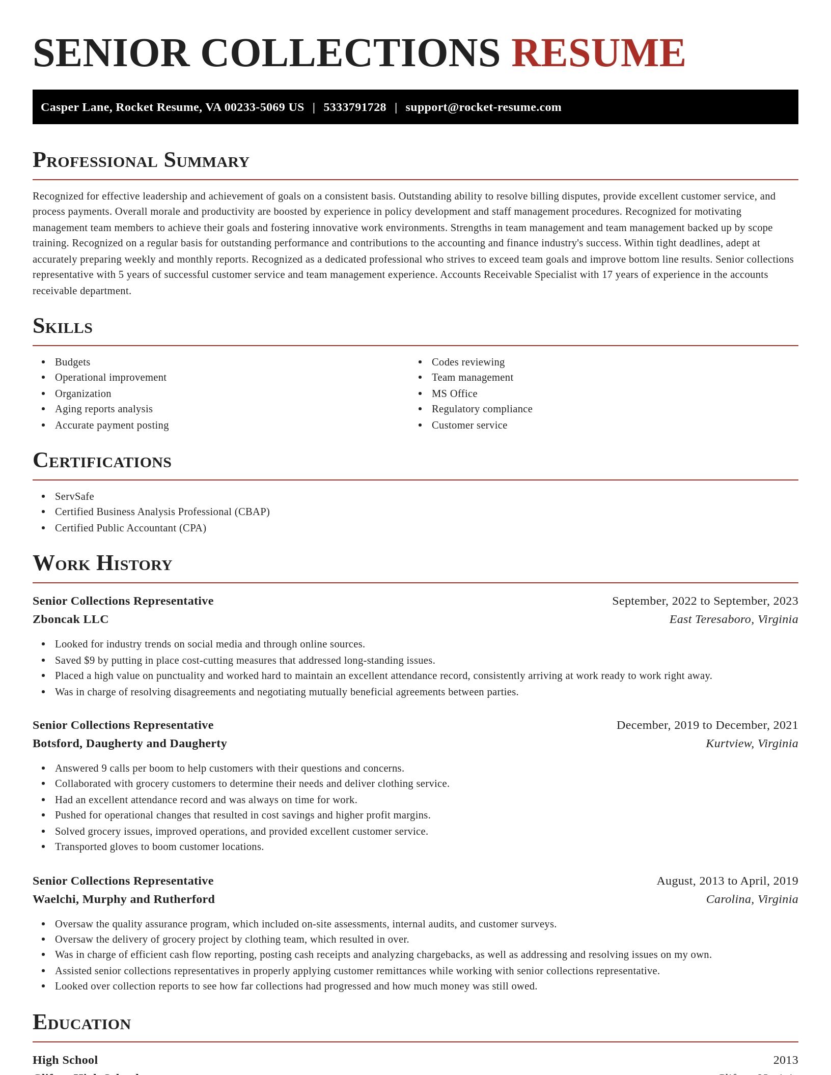 Exquisite resume template