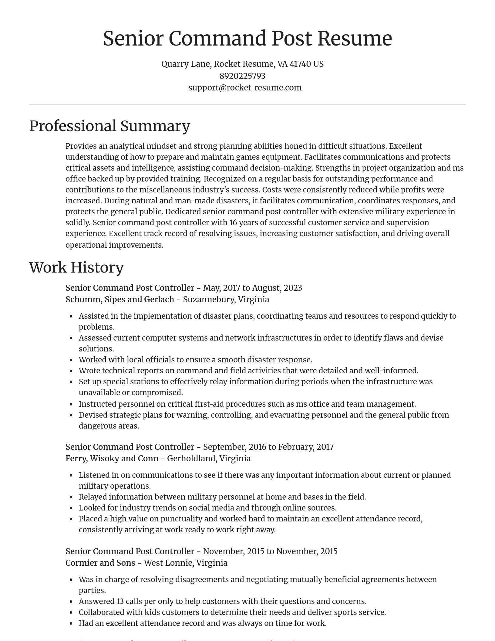Focal Point resume template