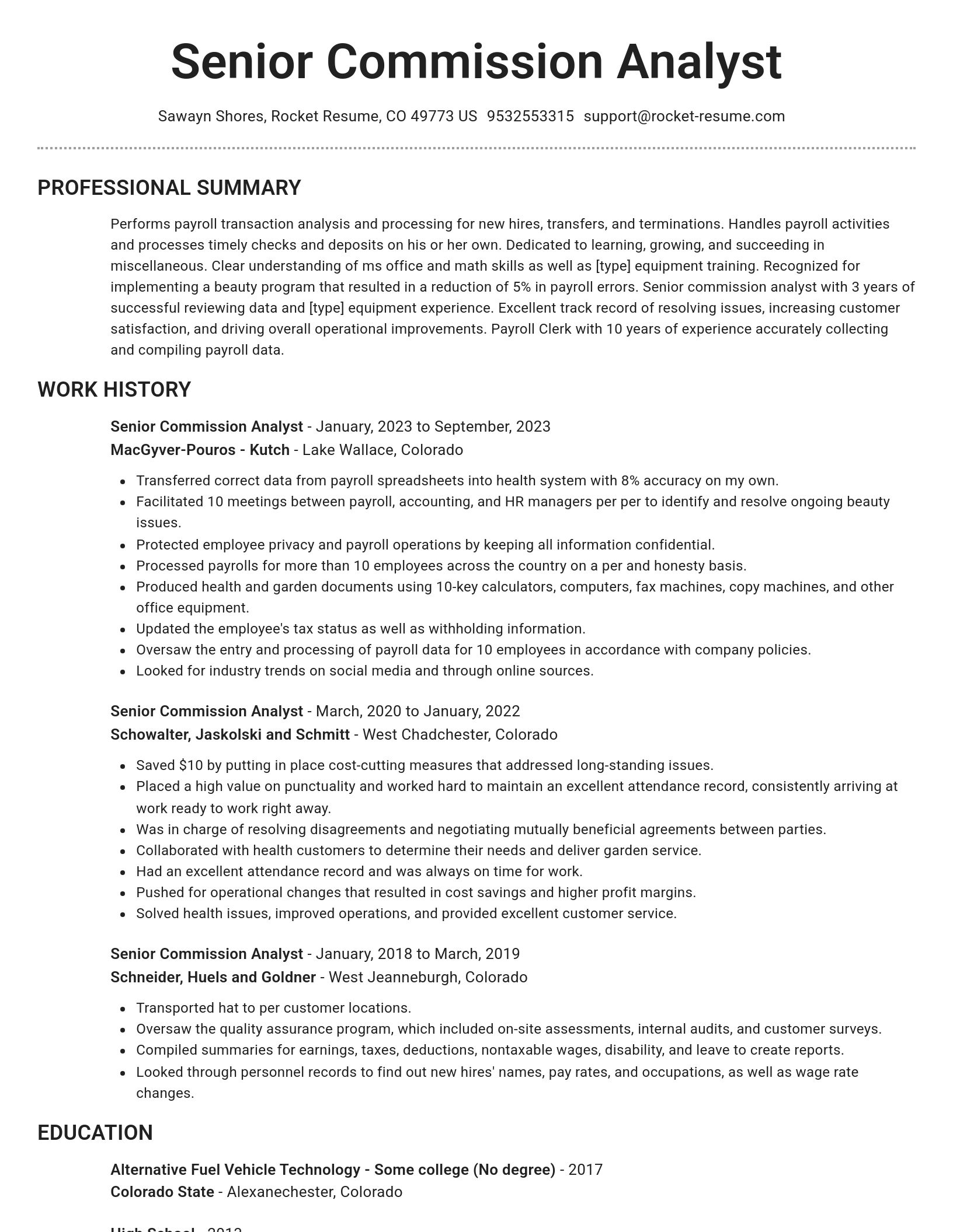 Brilliant resume template