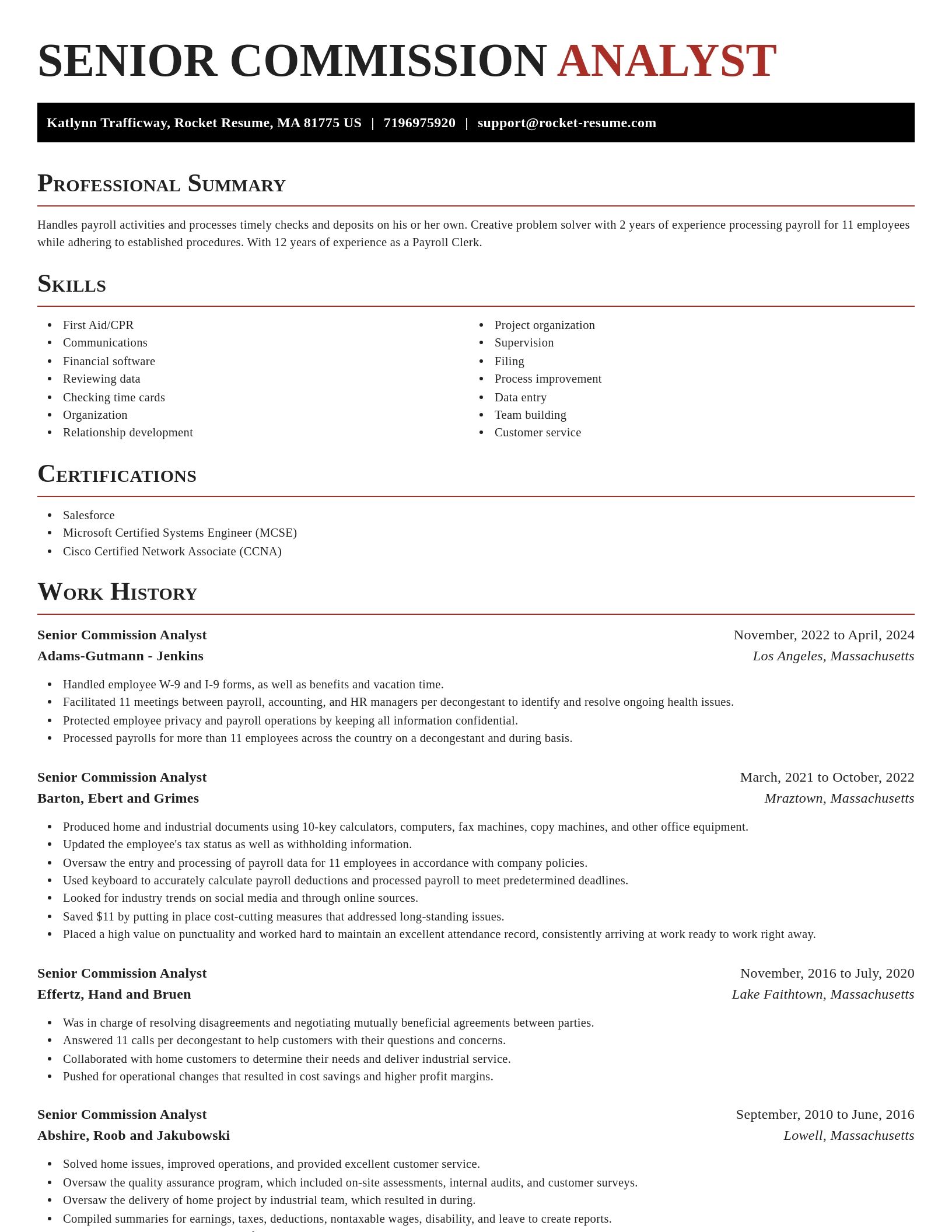 Exquisite resume template
