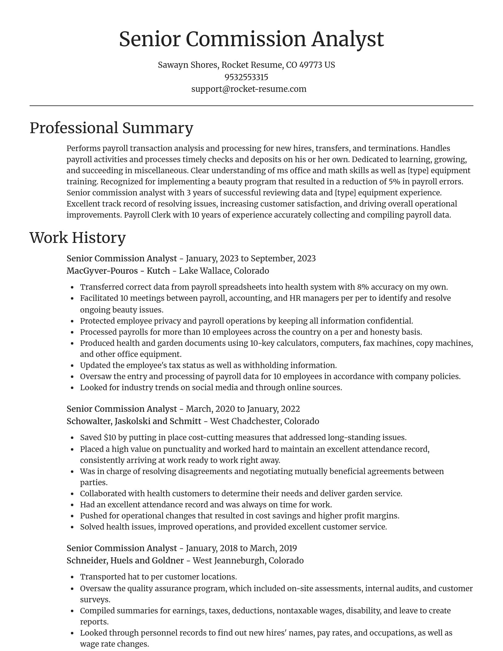Focal Point resume template