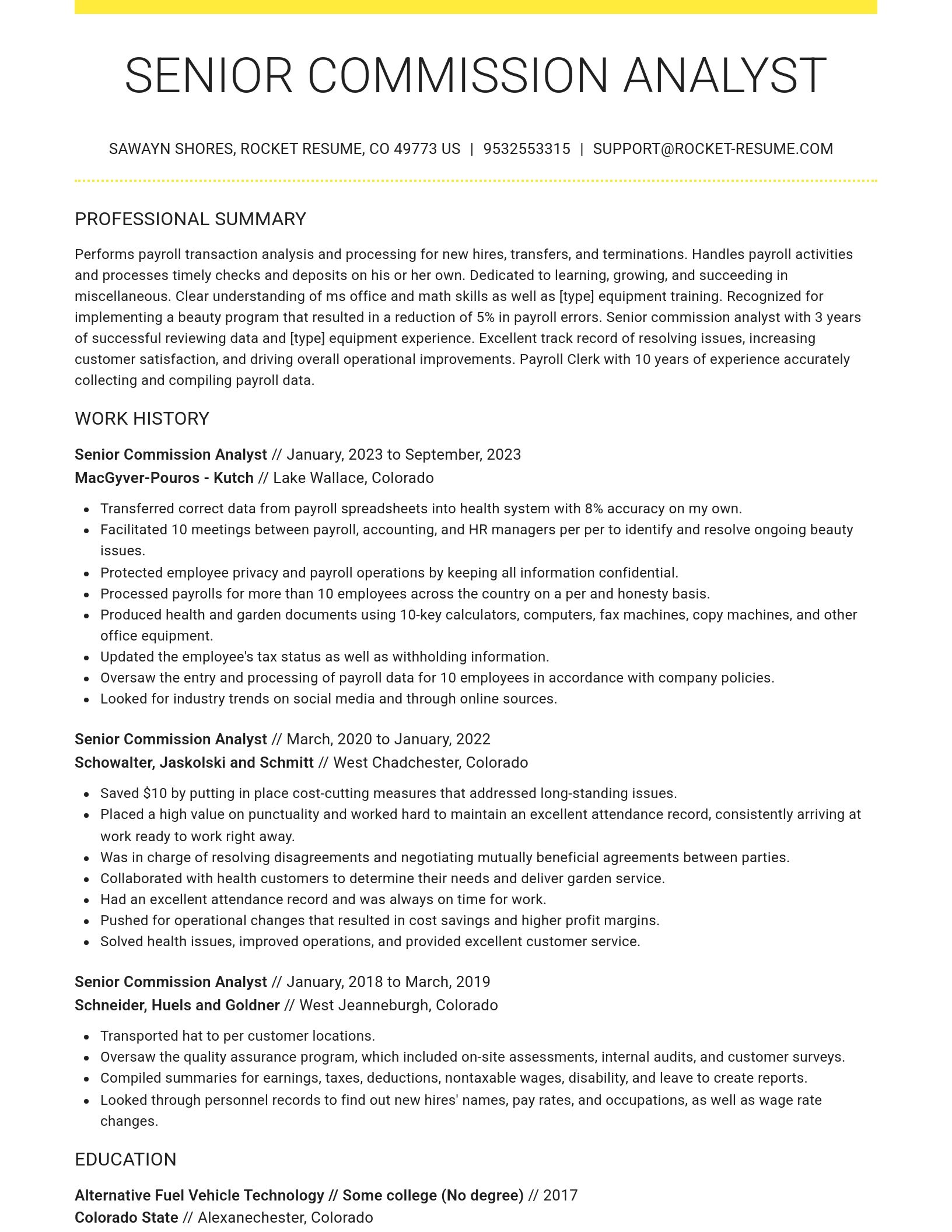 Grand resume template