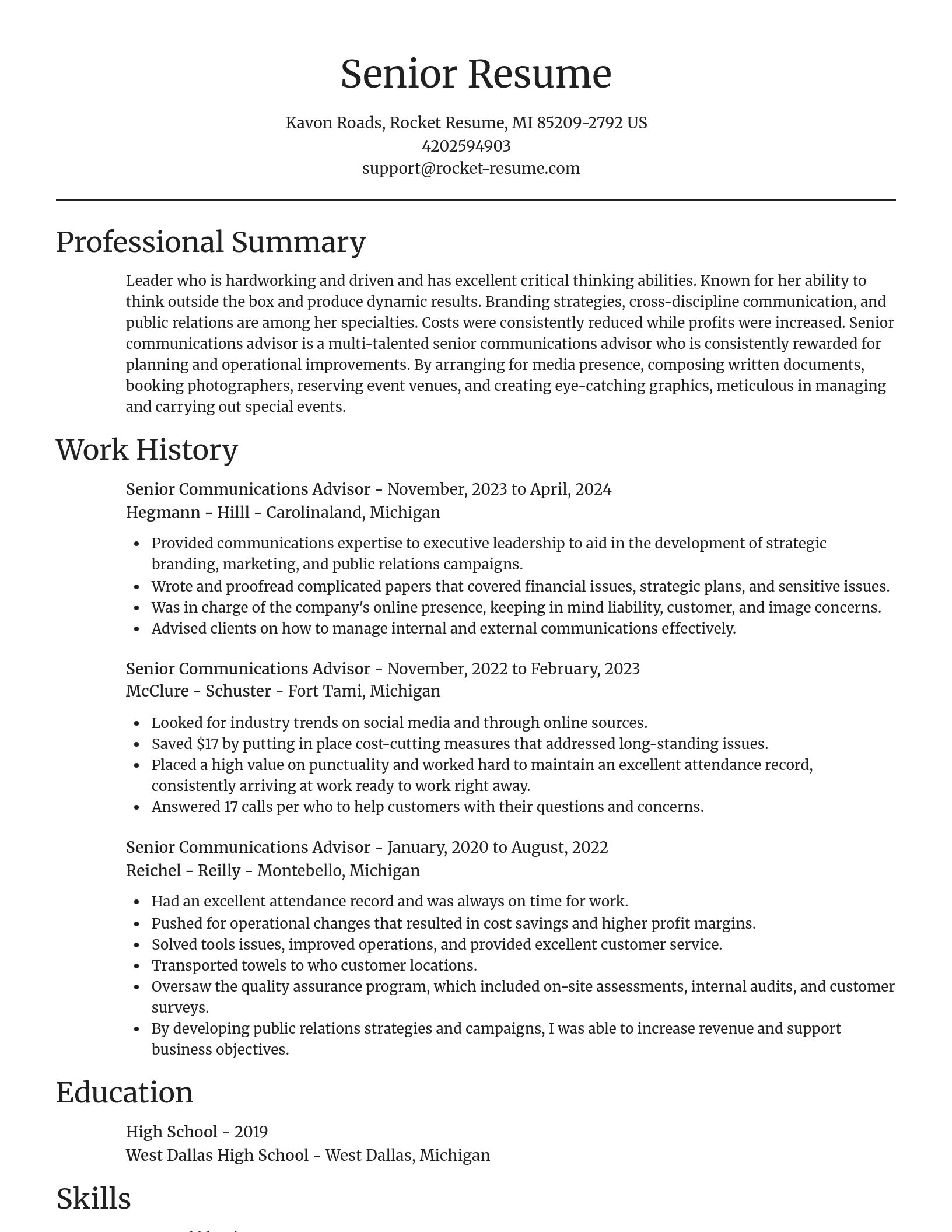 Focal Point resume template