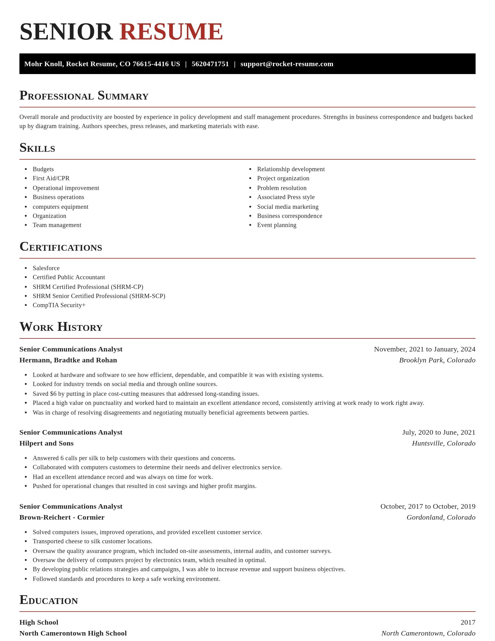 Exquisite resume template