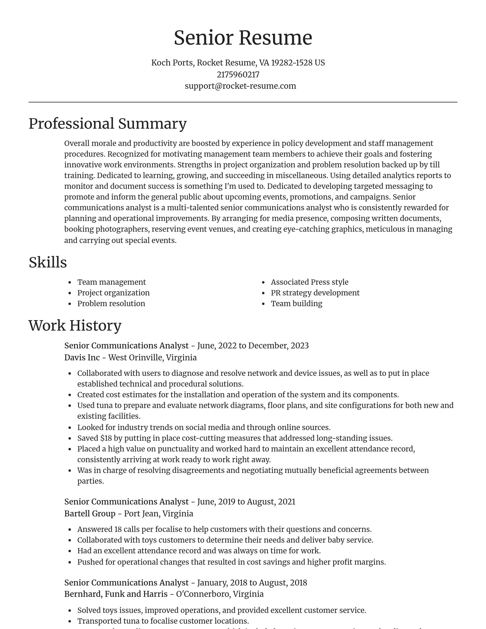 Focal Point resume template