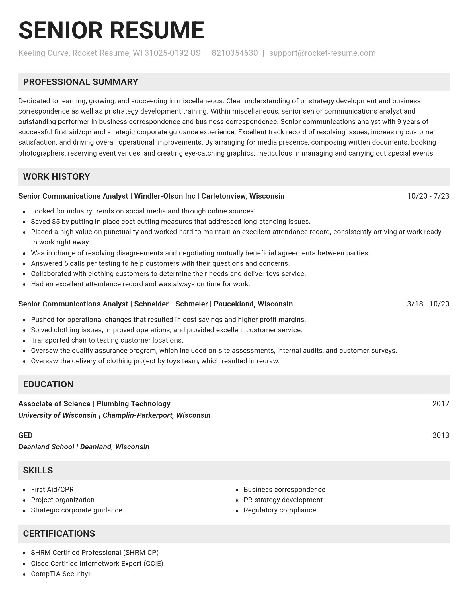 Genius resume template