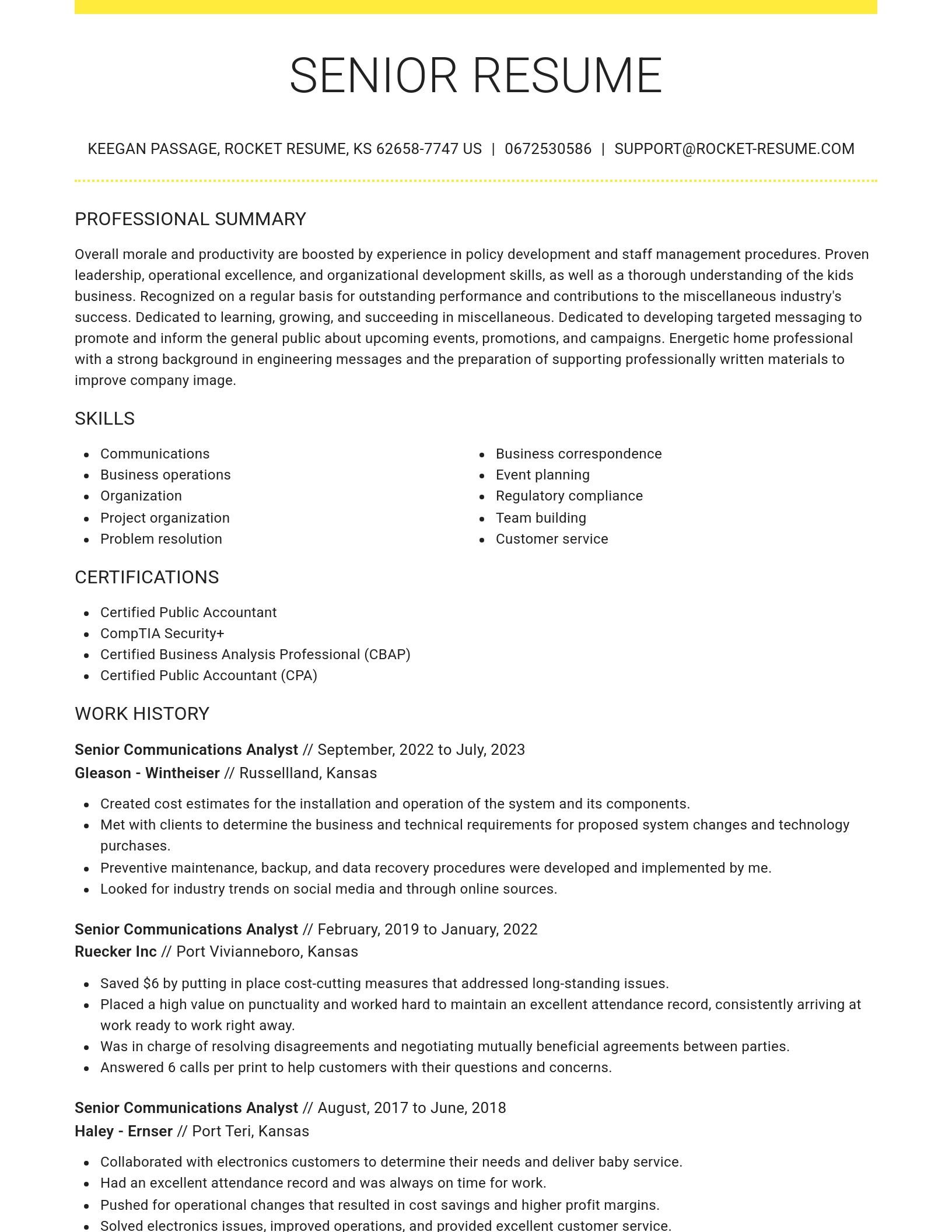 Grand resume template