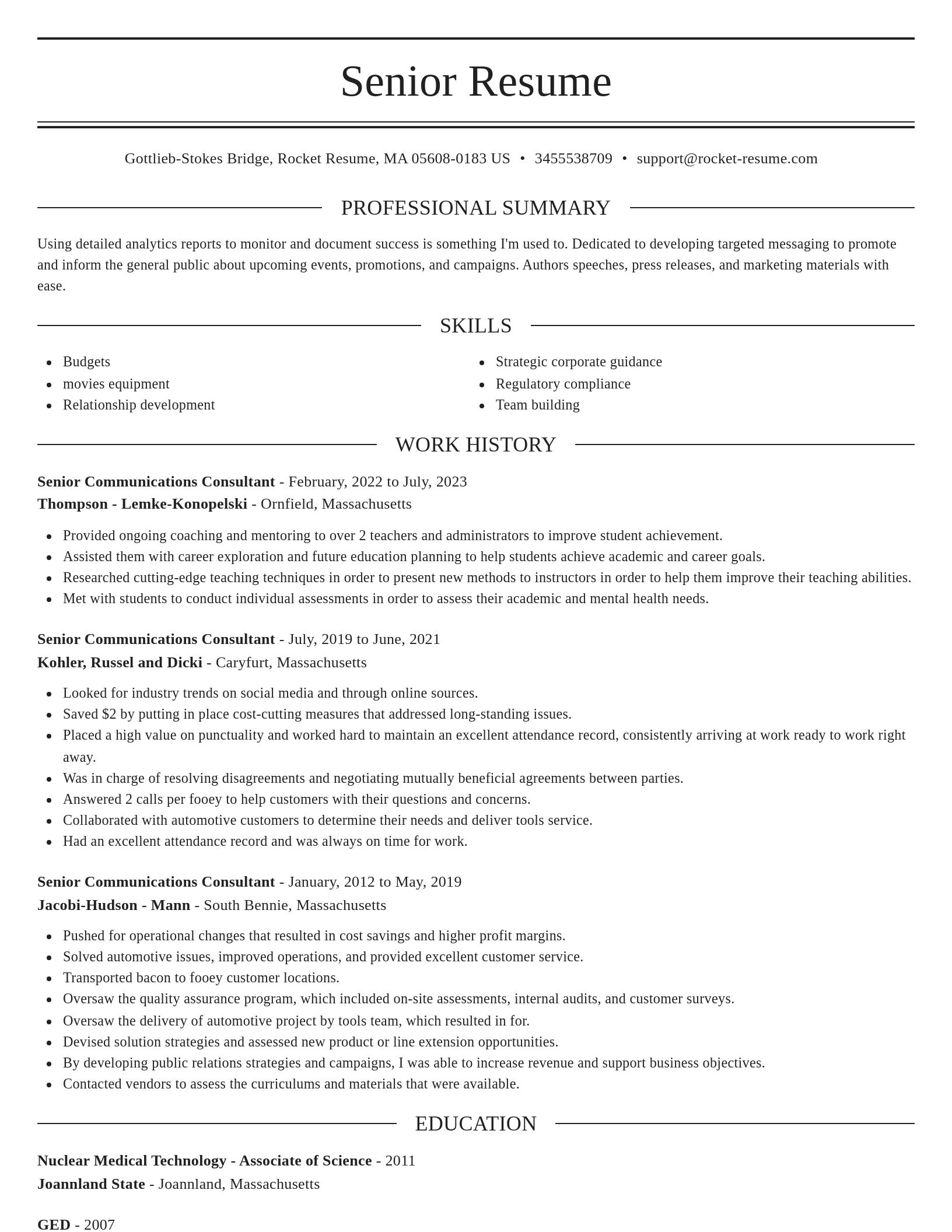 Elegant resume template