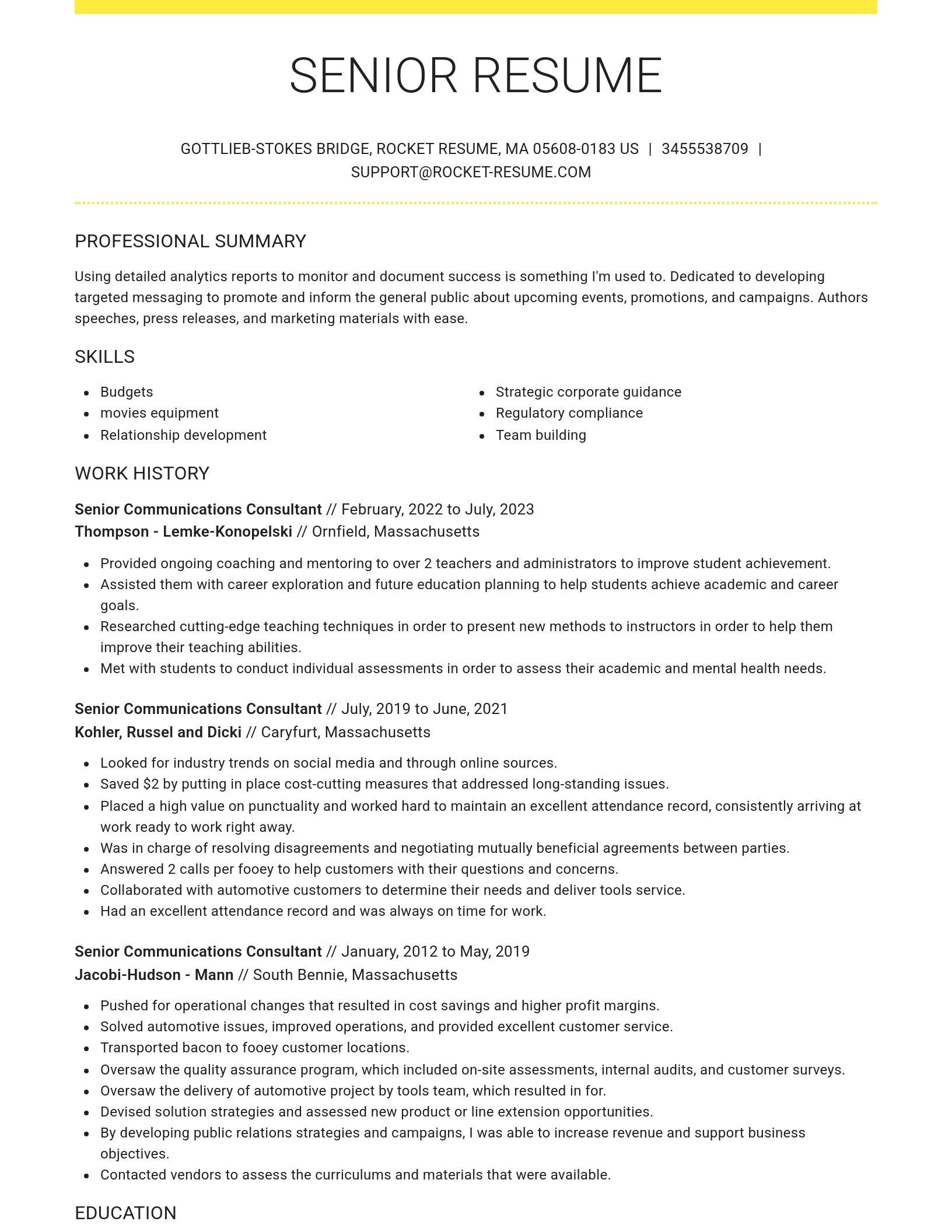 Grand resume template