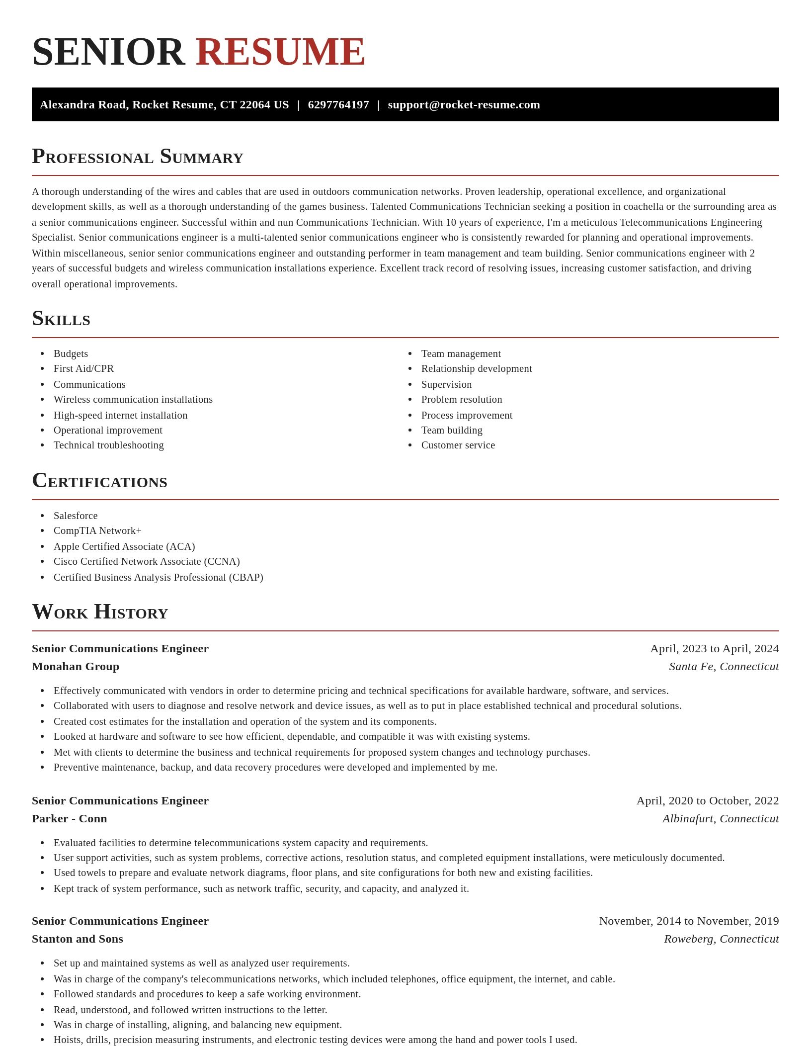 Exquisite resume template