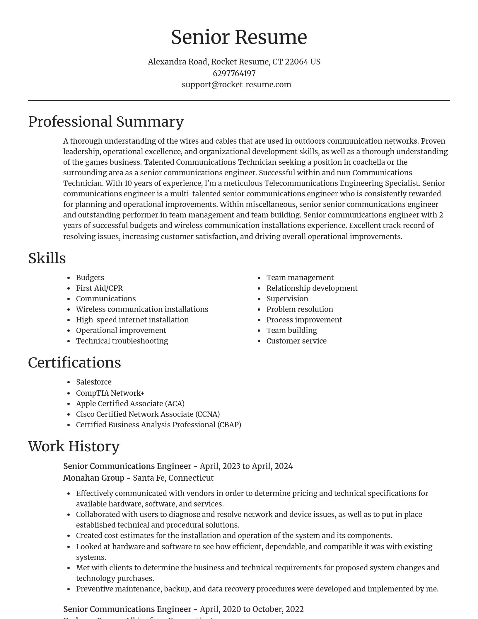 Focal Point resume template