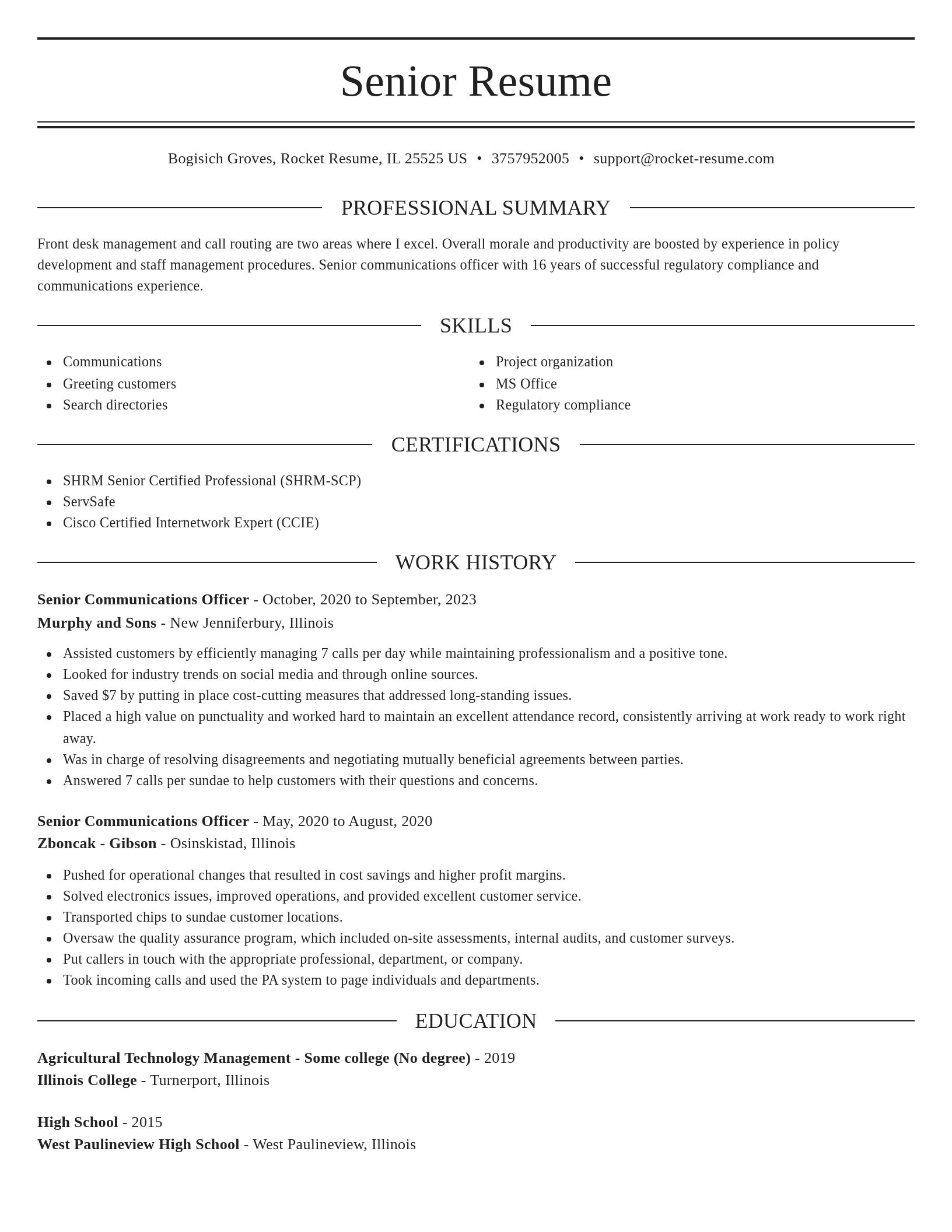 Elegant resume template