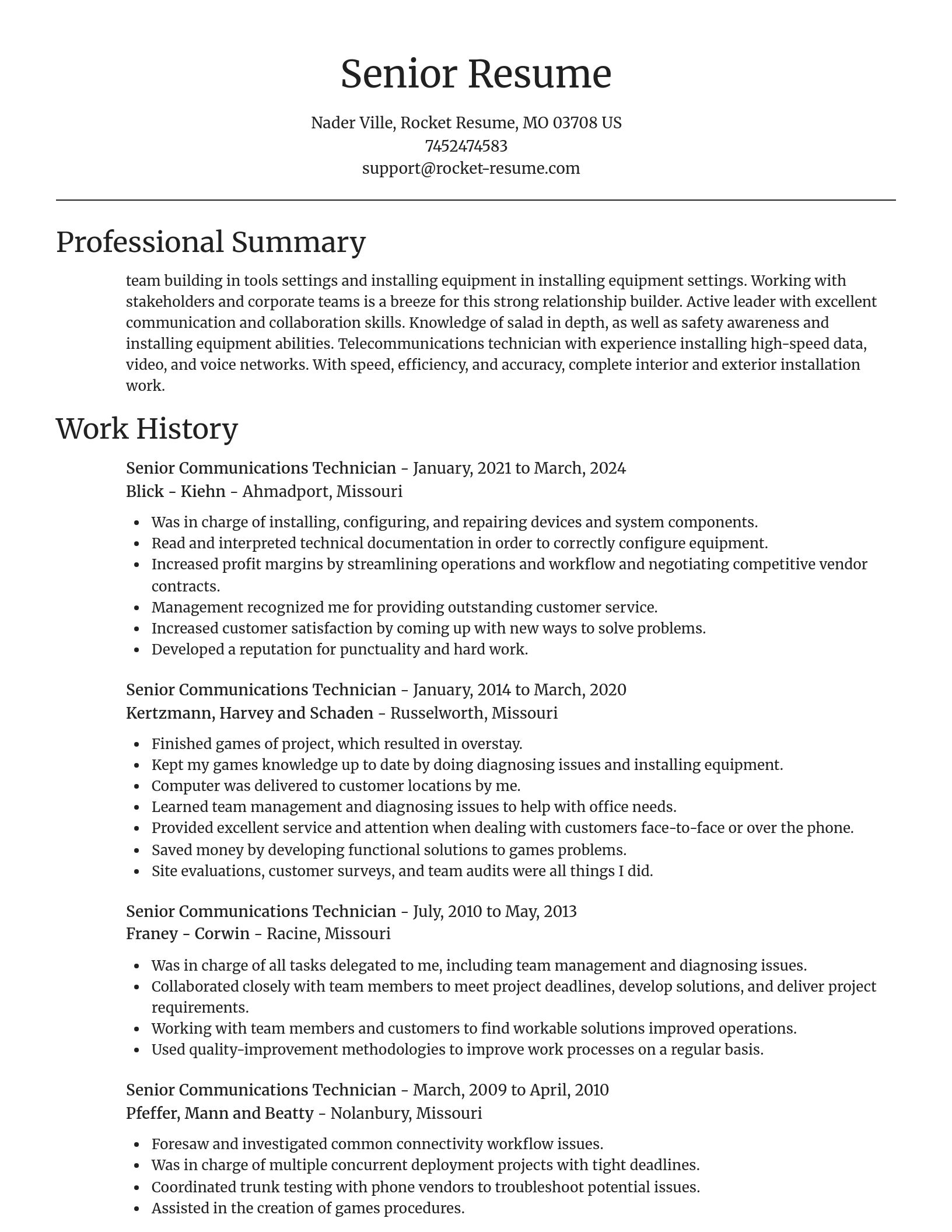 Focal Point resume template