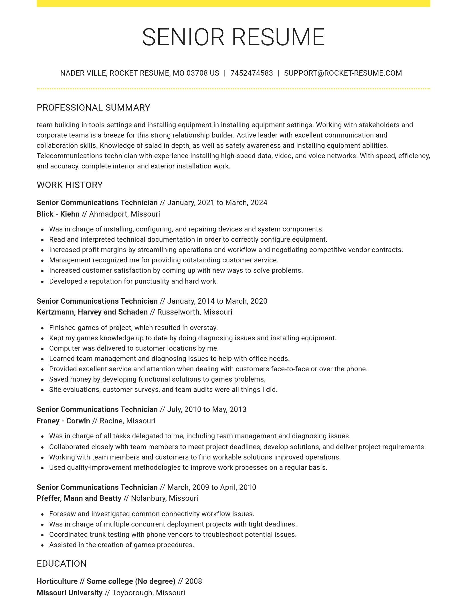 Grand resume template