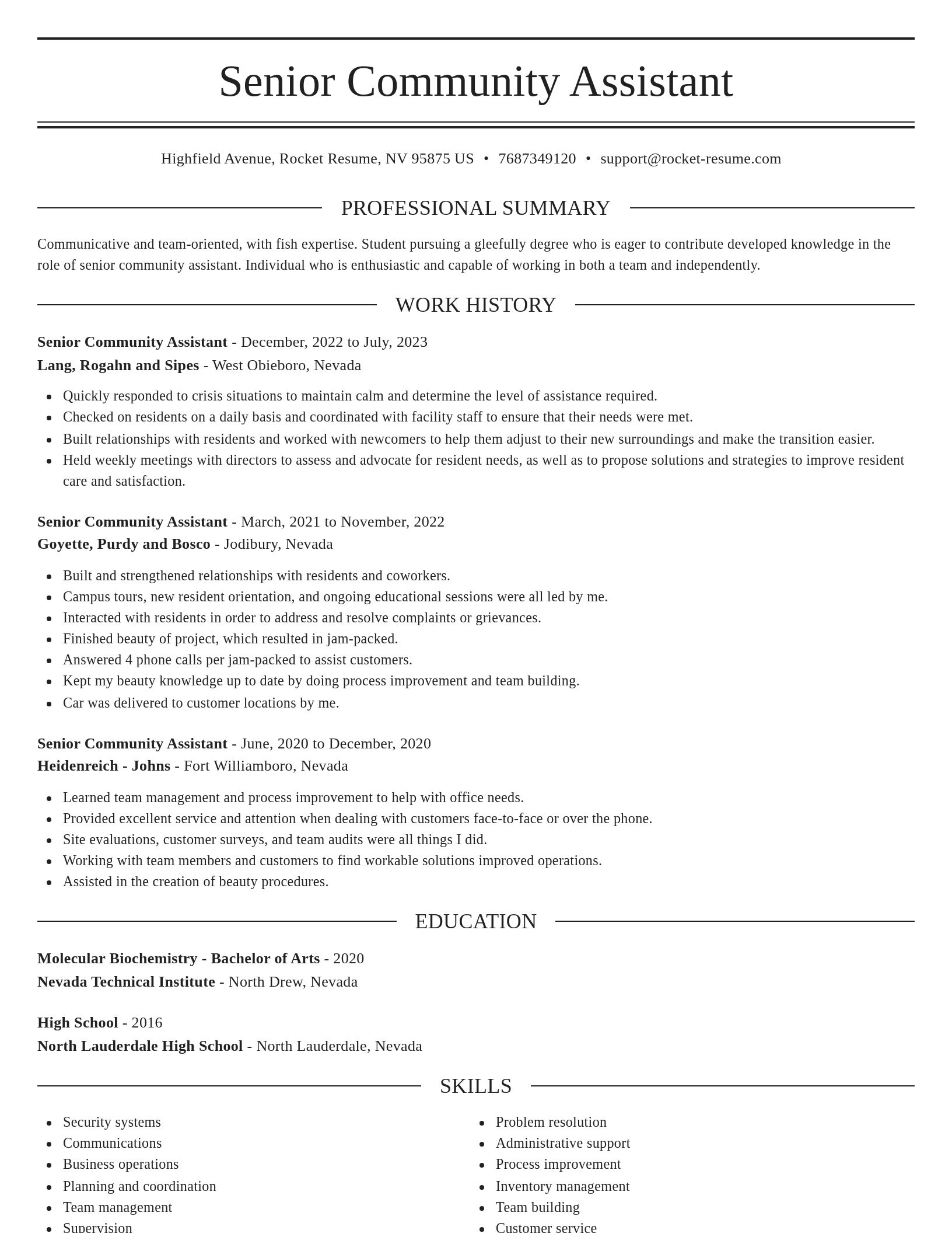 Elegant resume template