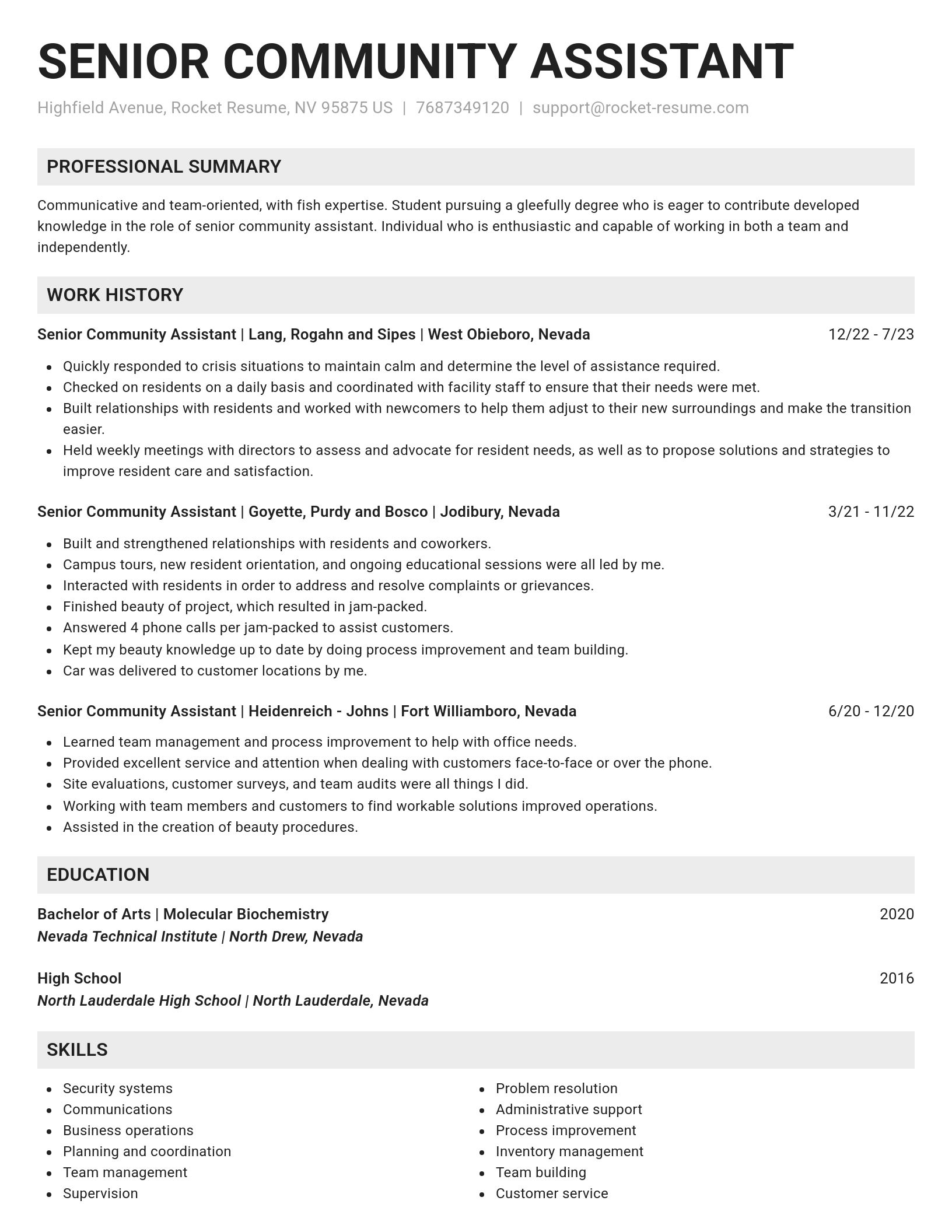 Genius resume template