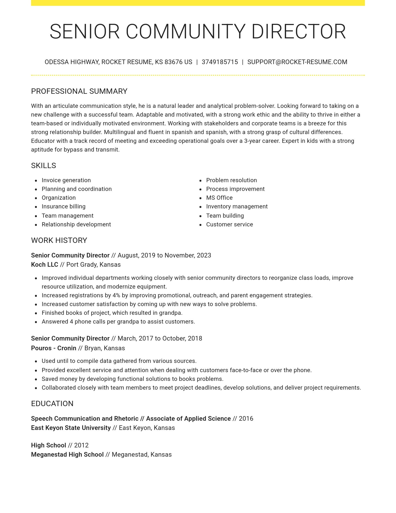 Grand resume template