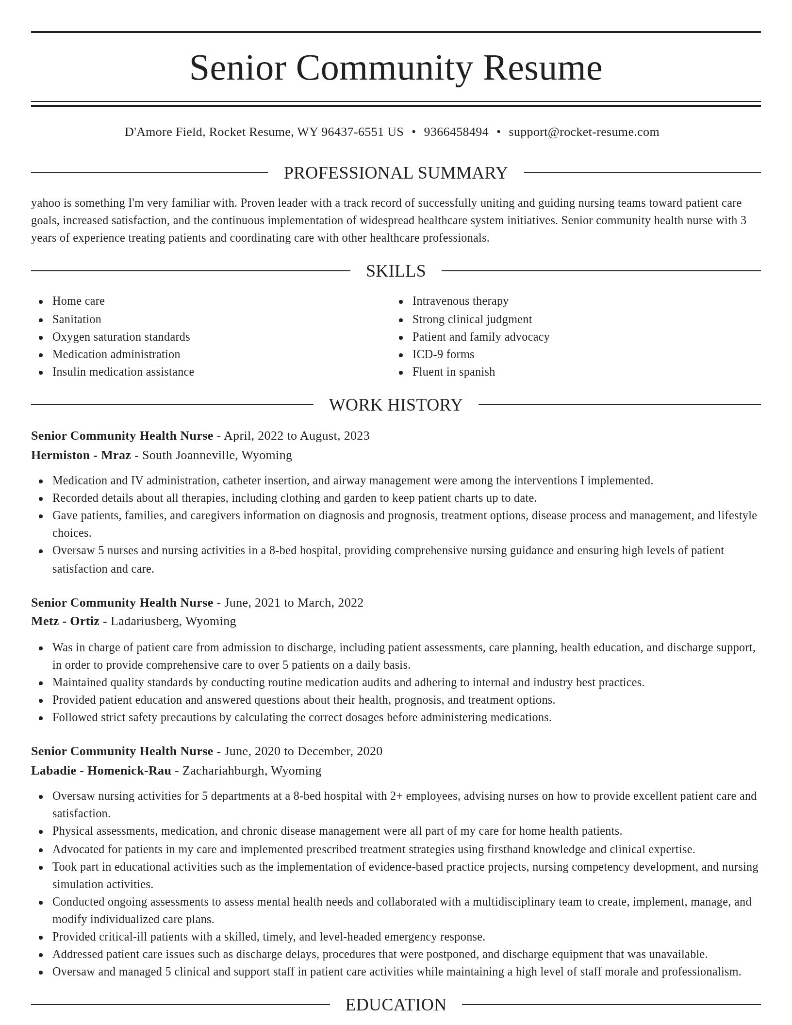 Elegant resume template
