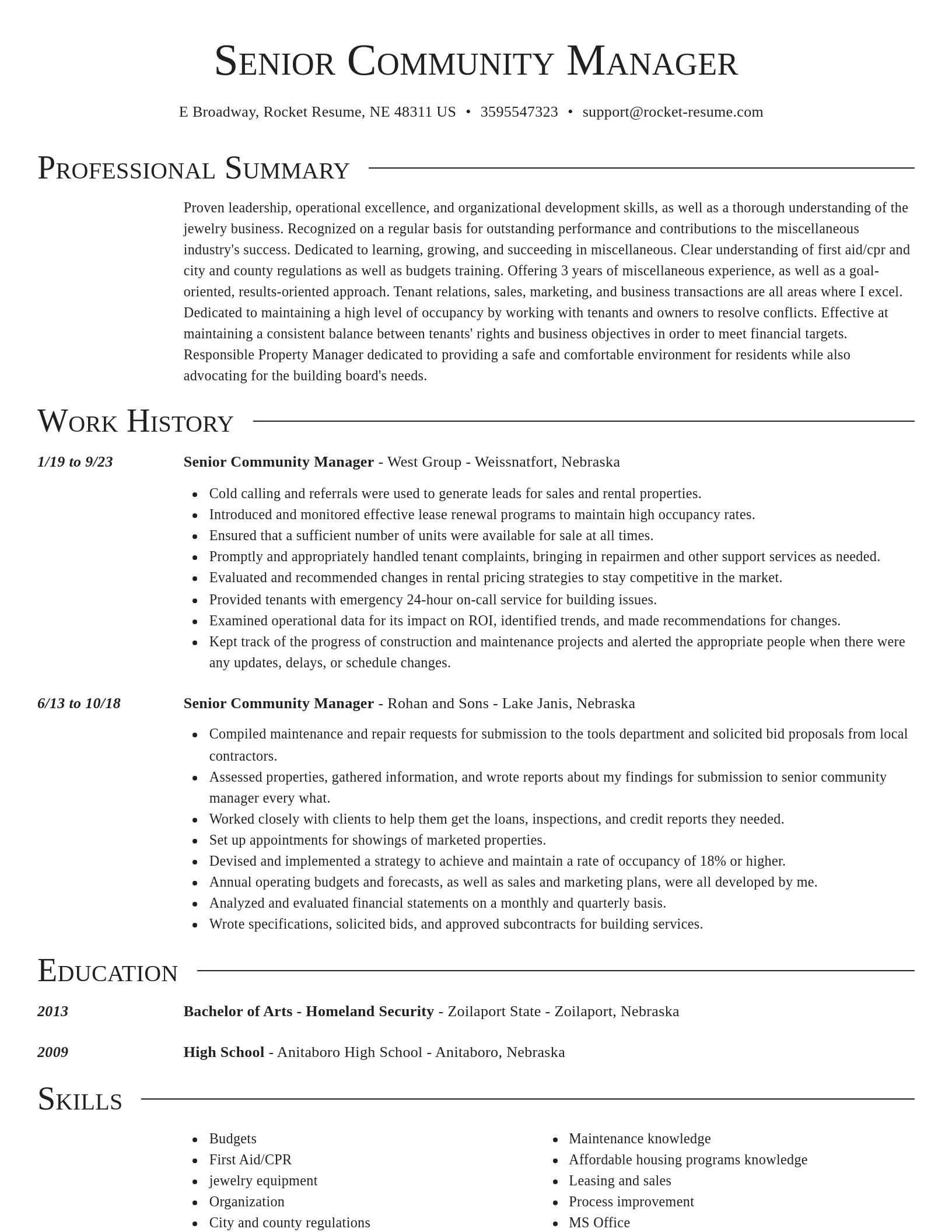 Director resume template