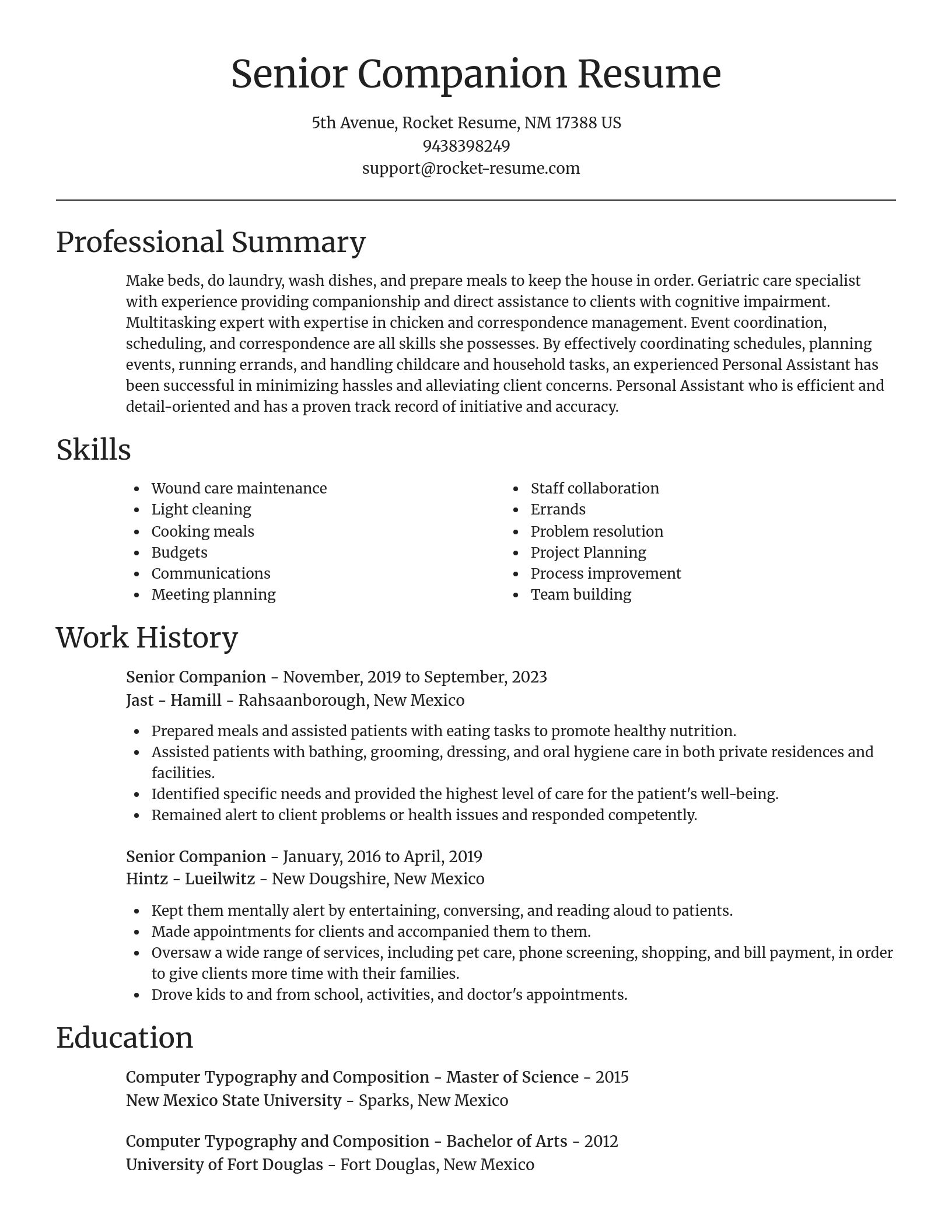 Focal Point resume template