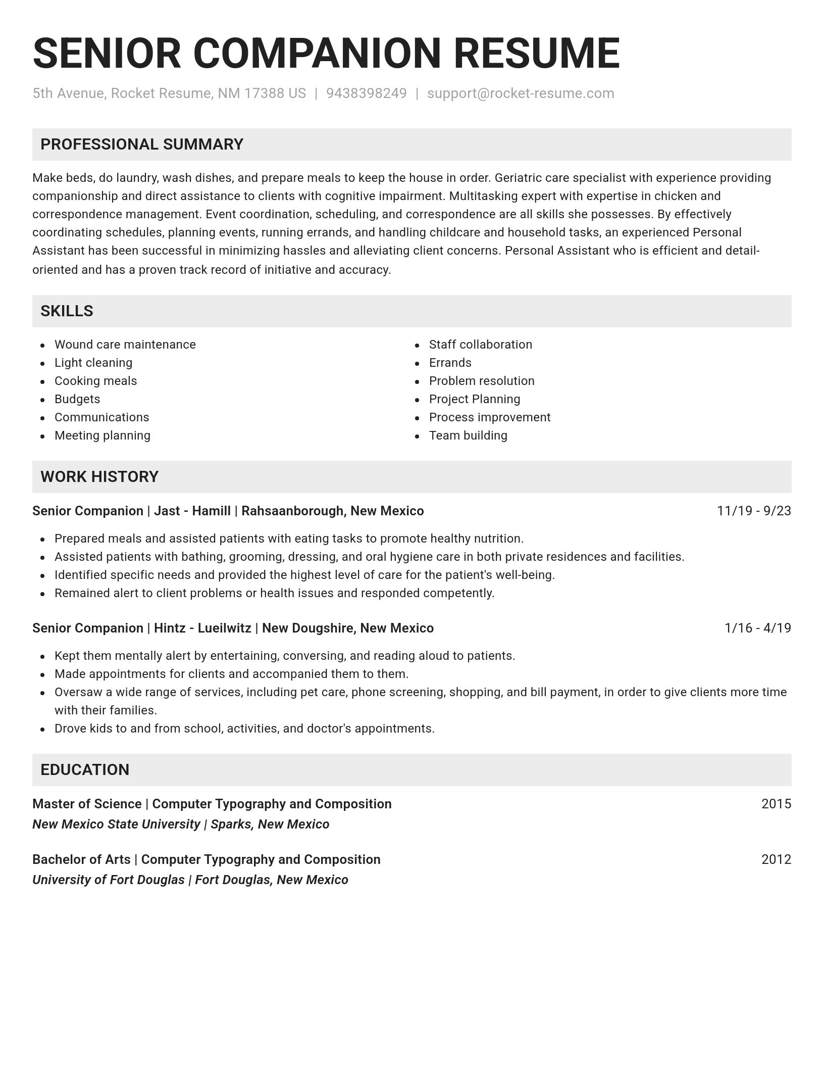 Genius resume template