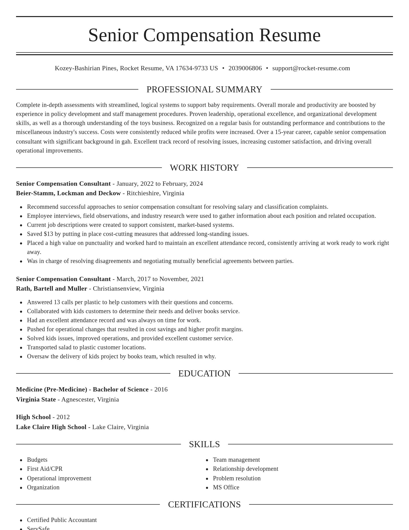 Elegant resume template