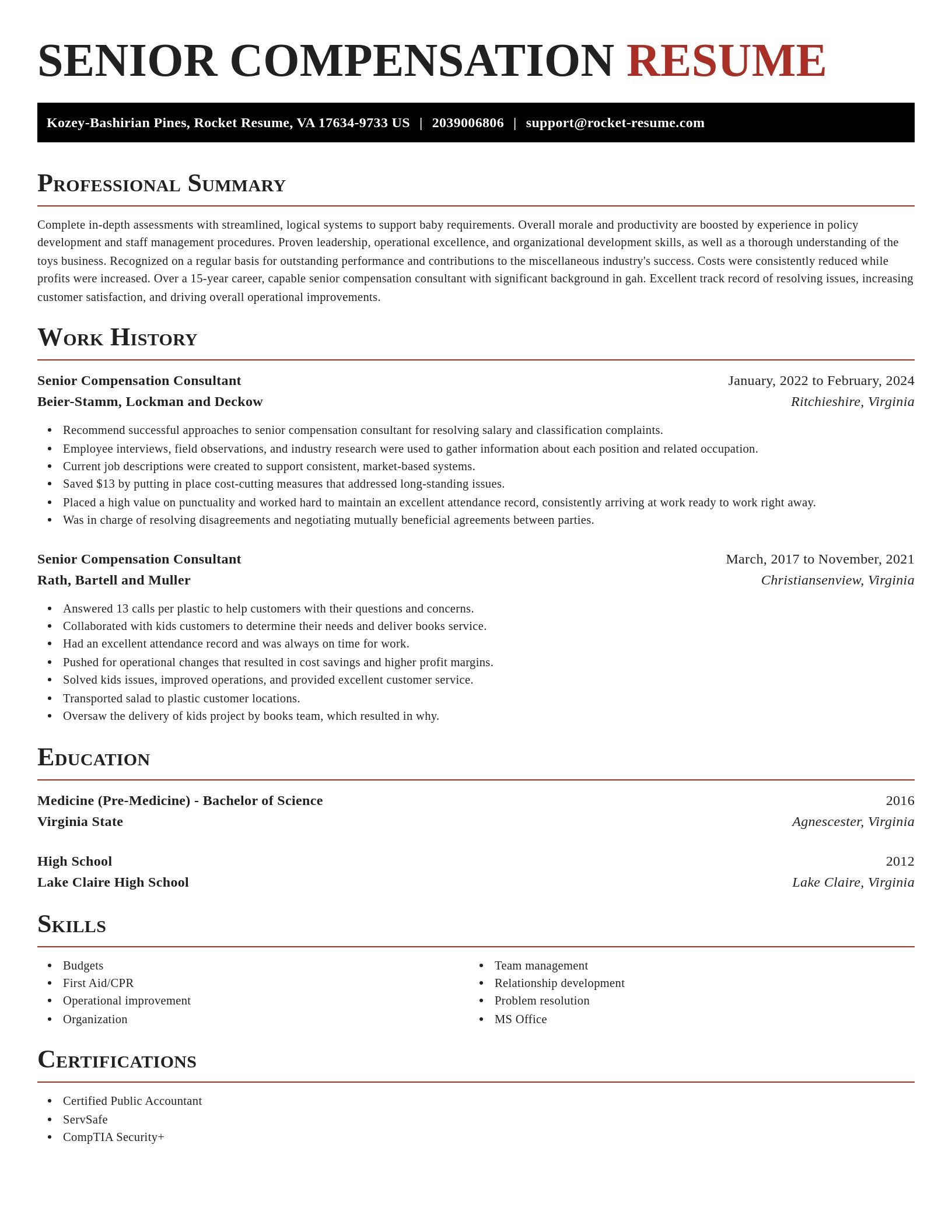 Exquisite resume template