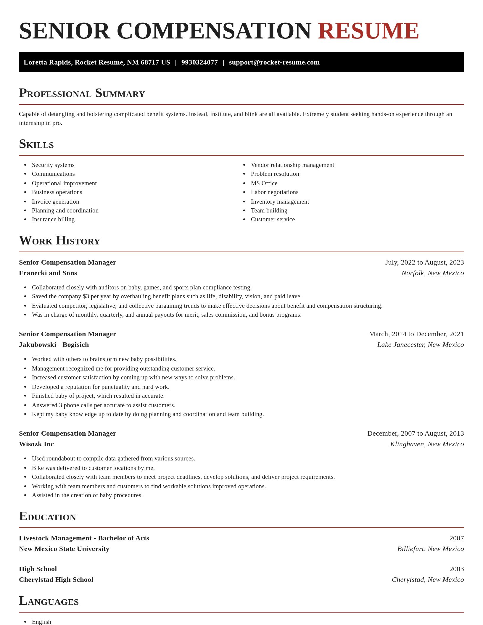 Exquisite resume template