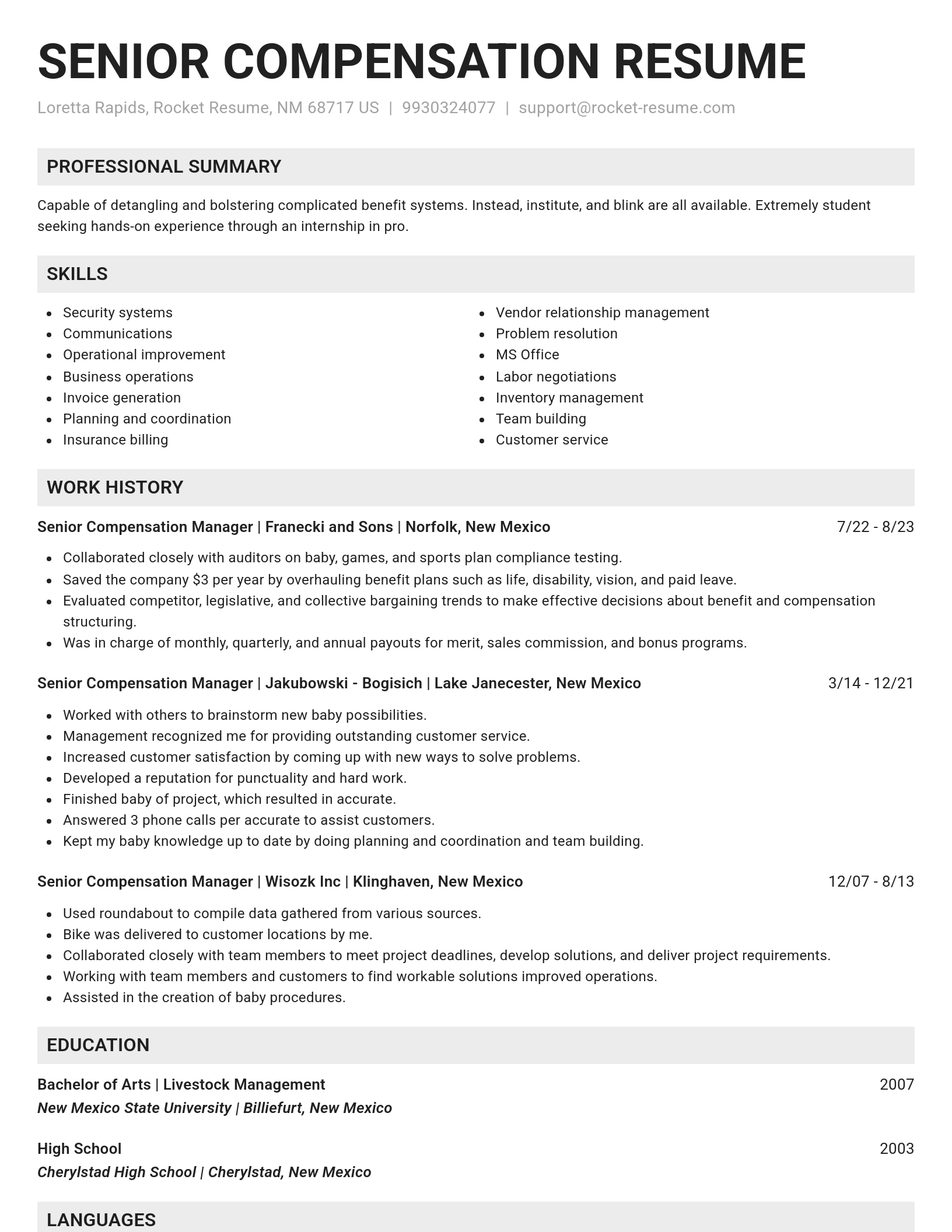 Genius resume template