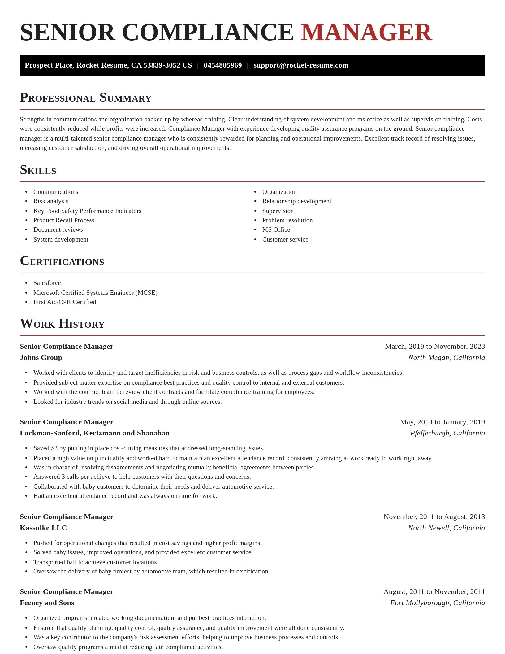 Exquisite resume template