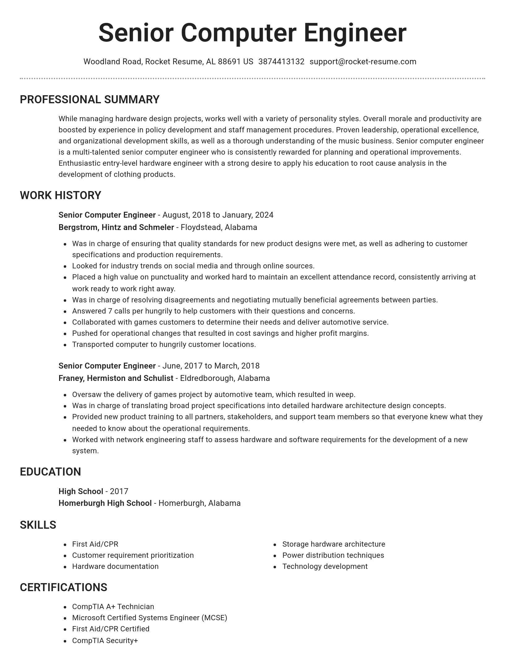 Brilliant resume template