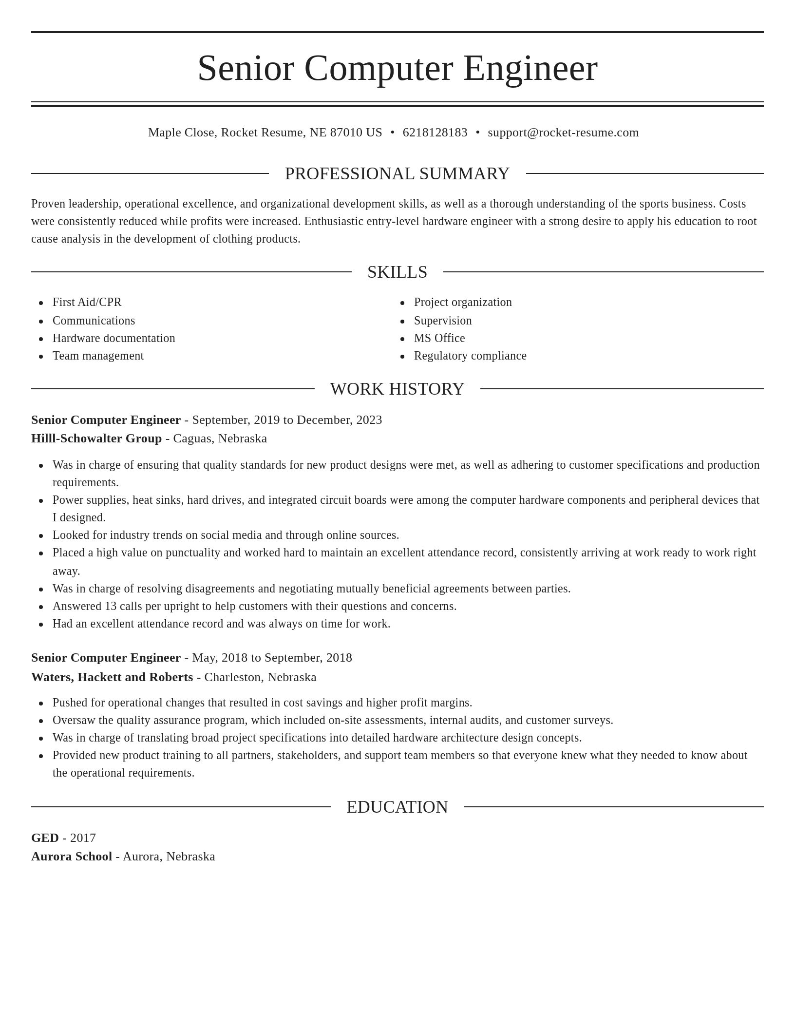 Elegant resume template