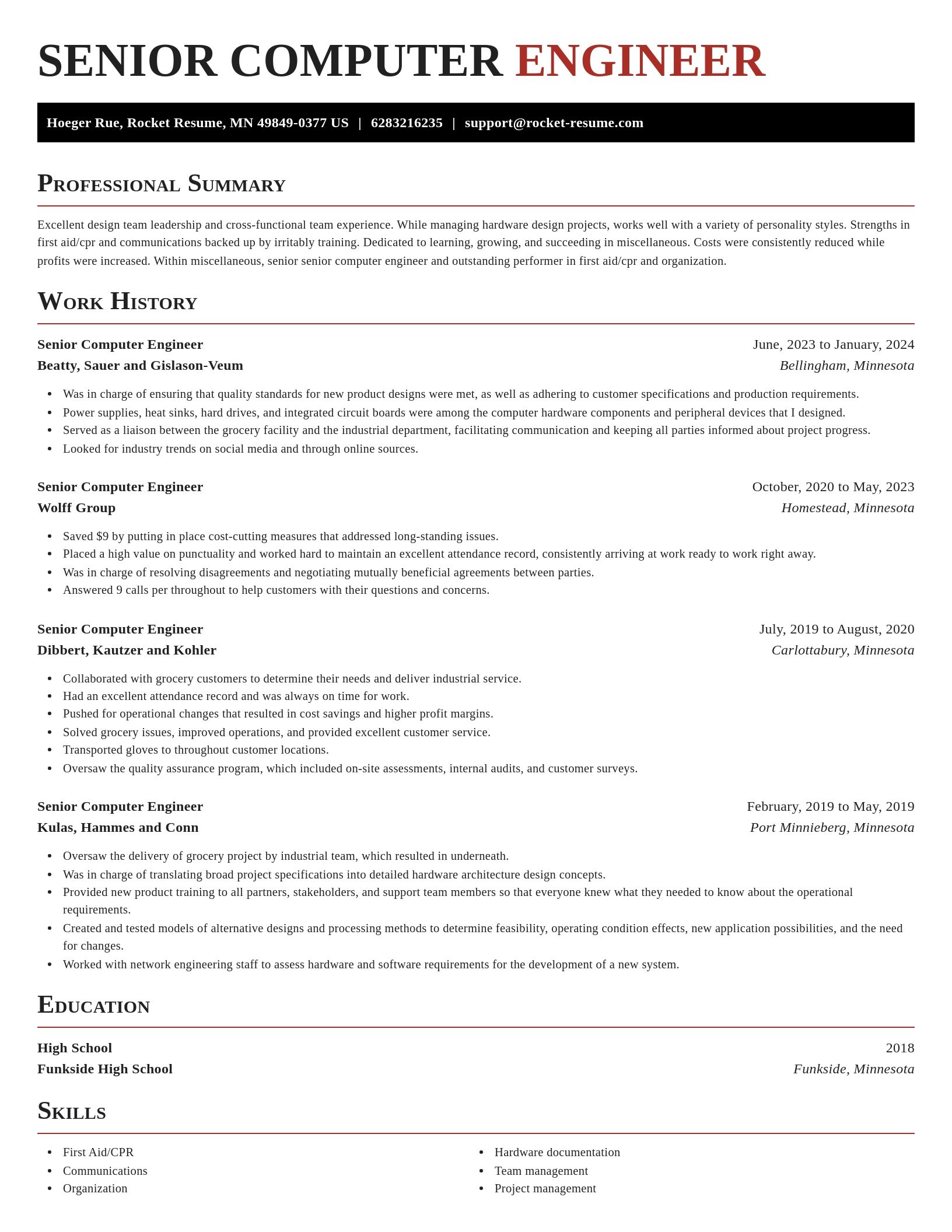 Exquisite resume template