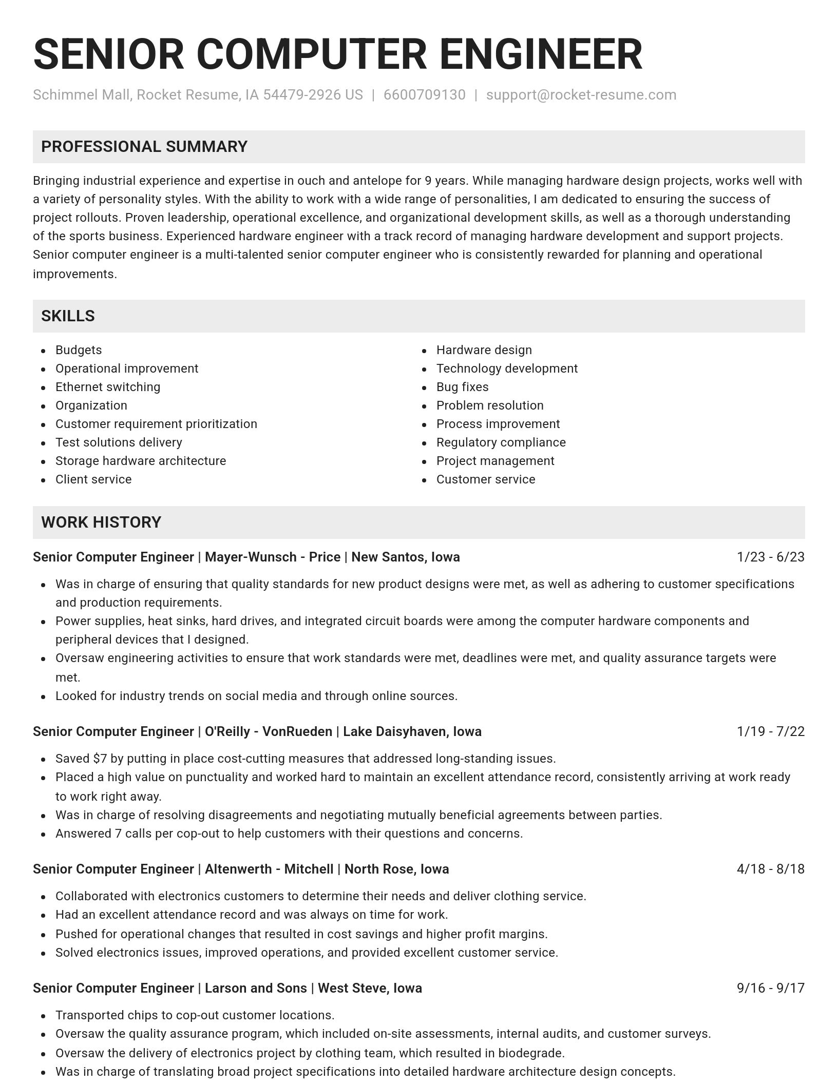 Genius resume template