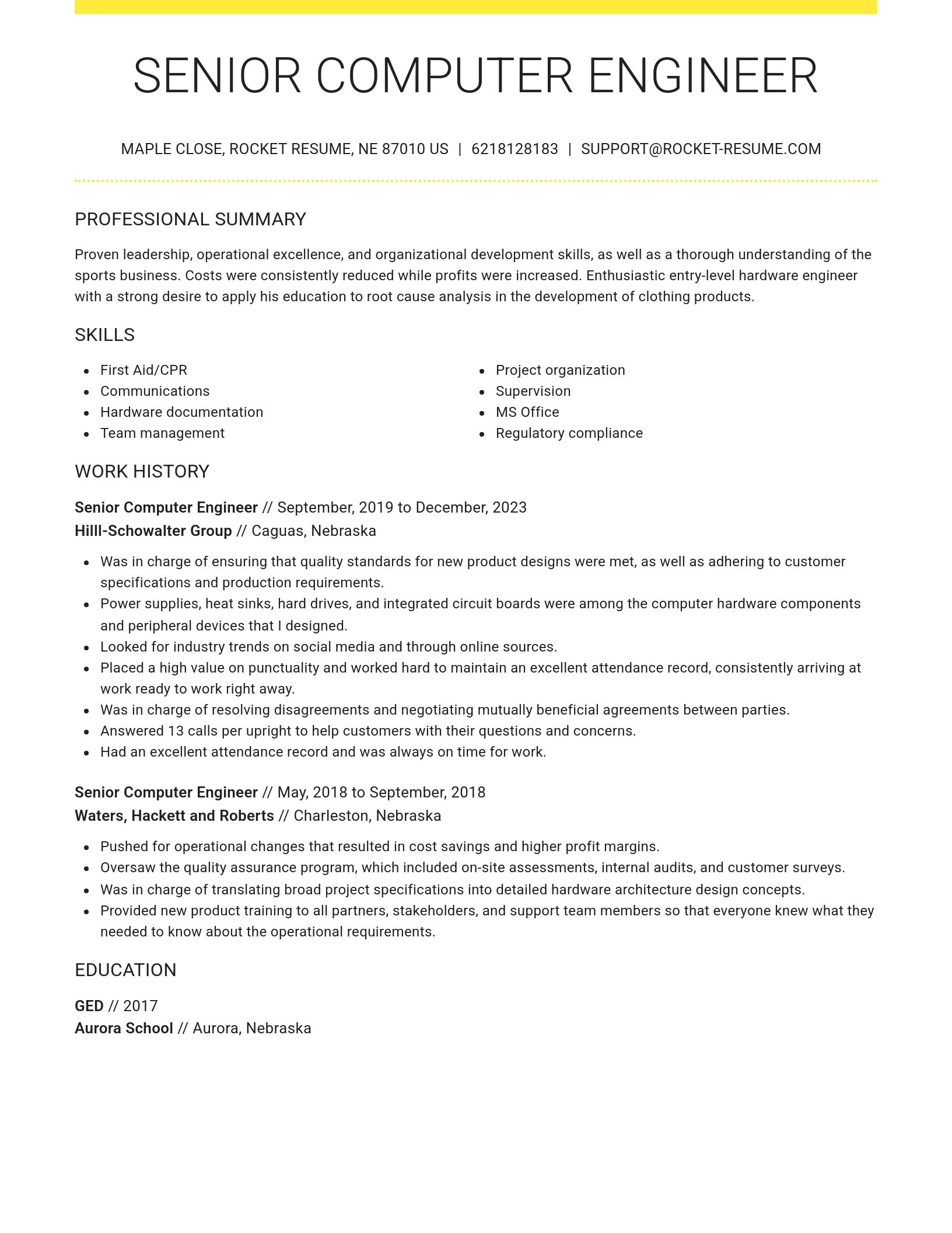 Grand resume template