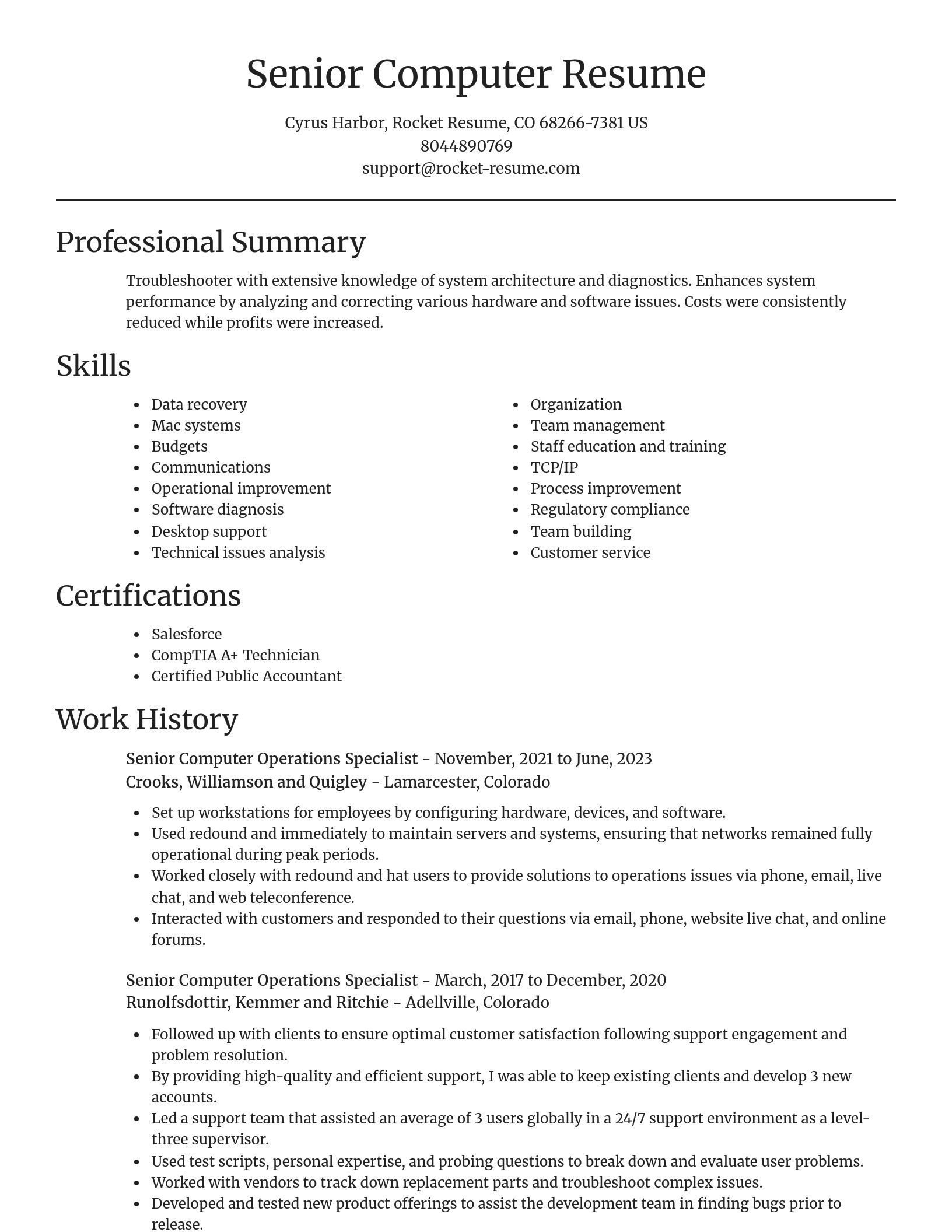 Focal Point resume template