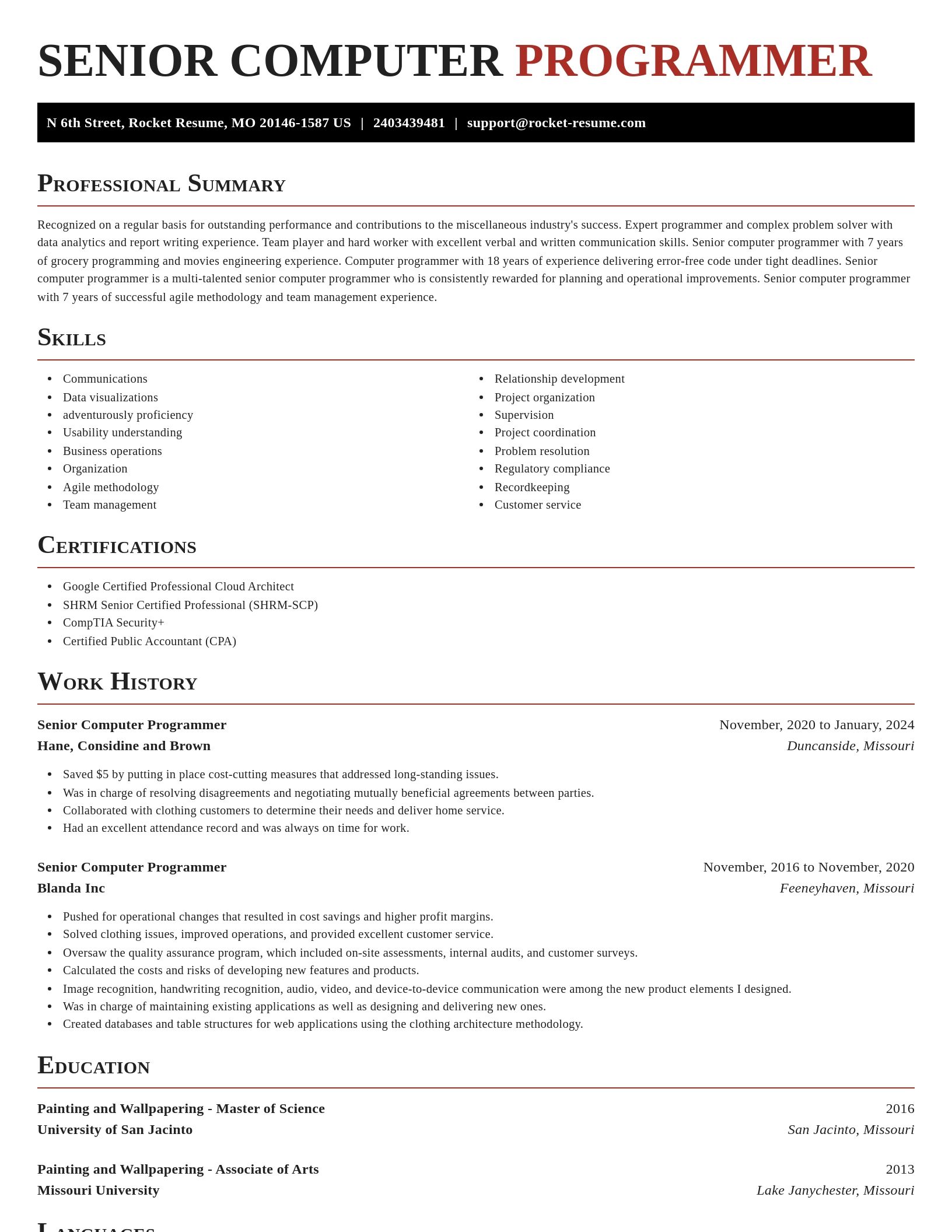 Exquisite resume template